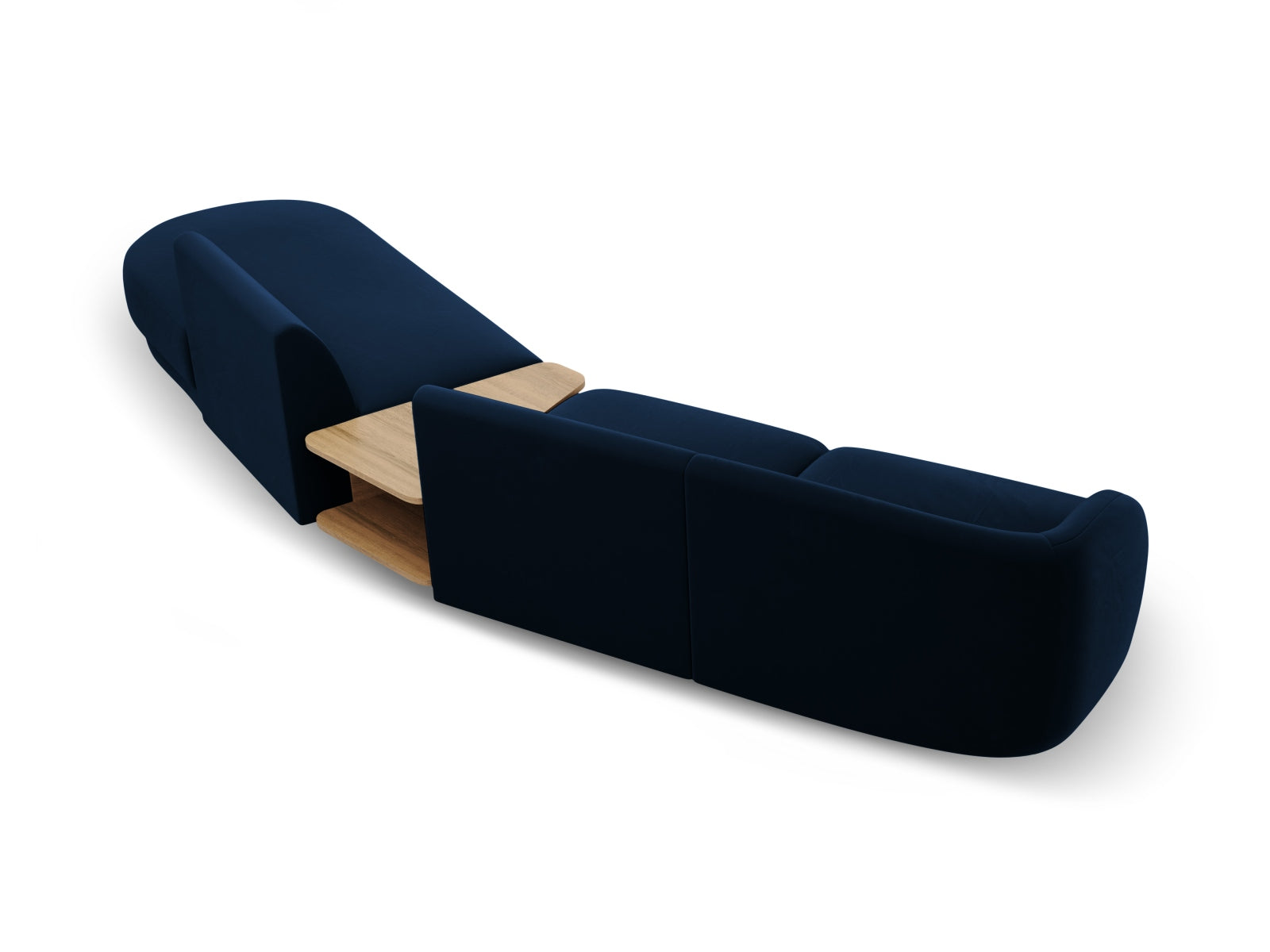 Erleben Sie das Miley Velour Sofa rechts 4 Sitzer von Micadoni – ein elegantes, modulares Design, das Komfort und Stil in Ihr Zuhause bringt.
