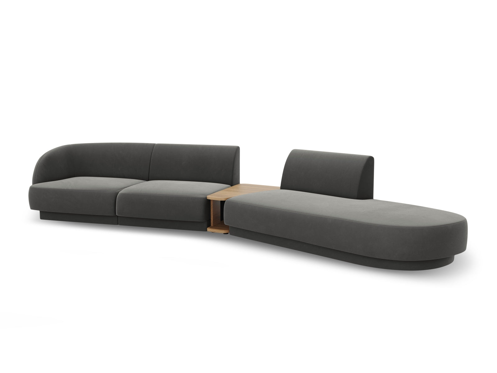 Entdecken Sie das Miley Velour Sofa von Micadoni – ein modulares 4-Sitzer Sofa, das Komfort und Eleganz vereint und Ihr Wohnzimmer aufwertet.
