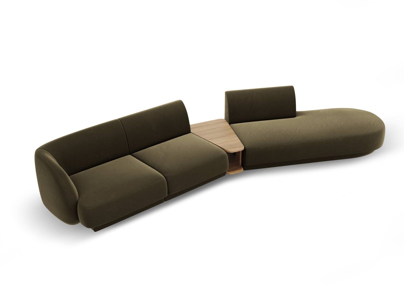 Erleben Sie das Miley Velour Sofa rechts 4 Sitzer von Micadoni – ein elegantes, flexibles Sofa, das Komfort und Stil in Ihr Zuhause bringt.
