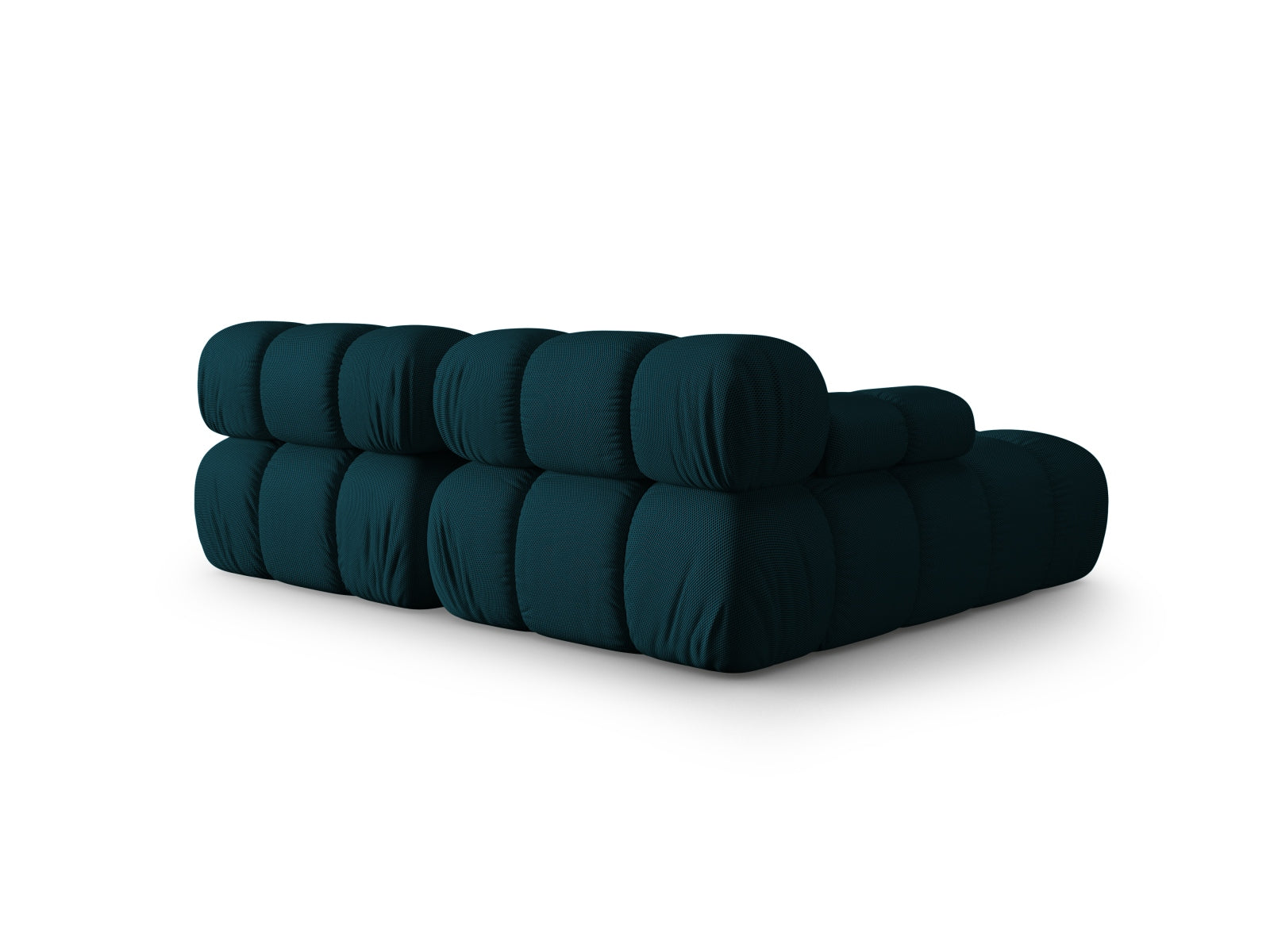 Elegantes, modulares Ecksofa Bellis in tiefblau, 3-Sitzer, 155 cm, ideal für stilvolle Wohnräume, erhältlich bei Micadoni.