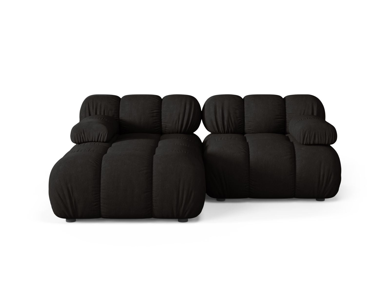 3-Sitzer Ecksofa links modular Bellis in Black-Liberty präsentiert im Onlineshop von KAQTU Design AG. Ecksofa links ist von Micadoni