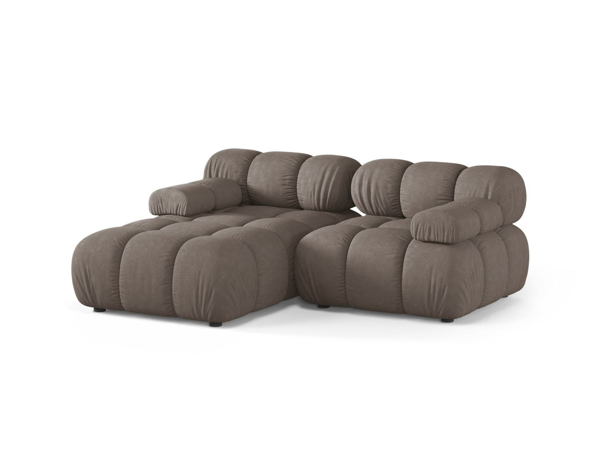 3-Sitzer Ecksofa links modular Bellis in Cappuccino-Liberty präsentiert im Onlineshop von KAQTU Design AG. Ecksofa links ist von Micadoni