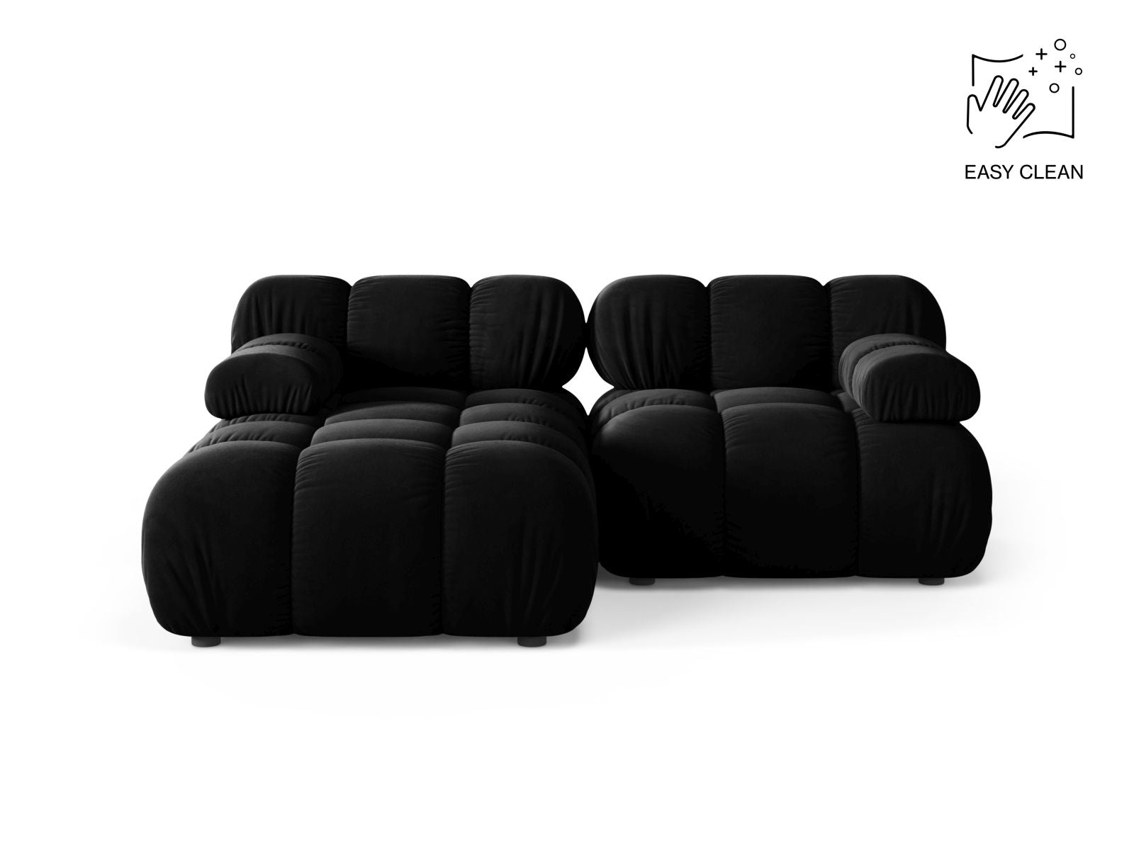 3-Sitzer Modular Ecksofa links Bellis in Black-Venus präsentiert im Onlineshop von KAQTU Design AG. Ecksofa links ist von Micadoni