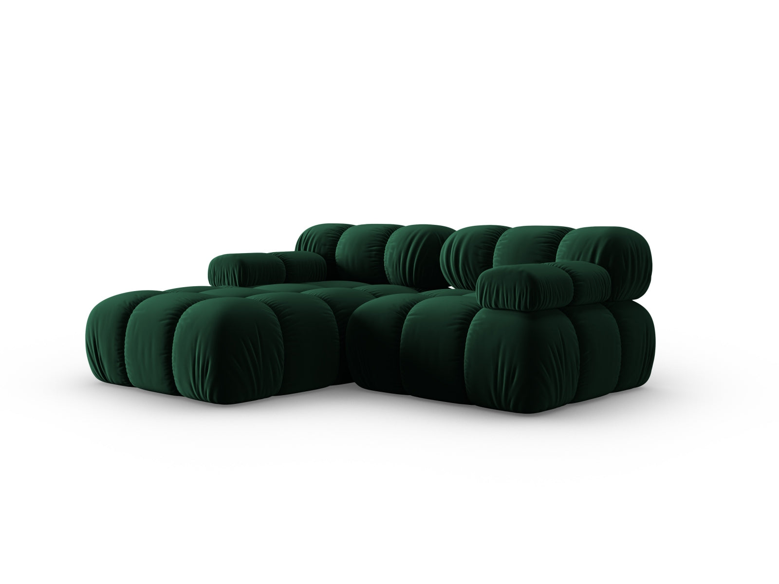 Erleben Sie das Bellis Velour Ecksofa links von Micadoni – ein modulares 3-Sitzer Sofa (155 cm), das Komfort und Eleganz in Ihr Zuhause bringt.