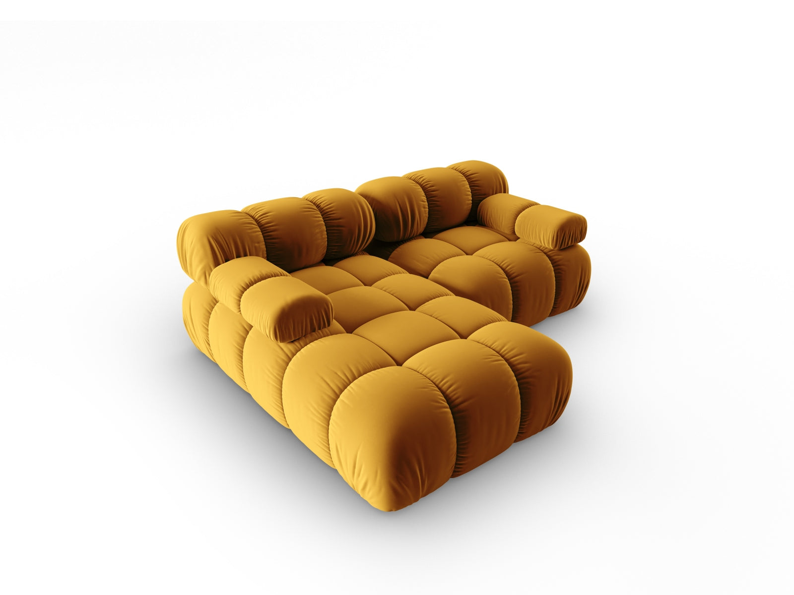 Entdecken Sie das Bellis Velour Ecksofa links – ein elegantes 3-Sitzer Sofa (155 cm), das stilvollen Komfort und flexible Gestaltungsmöglichkeiten für Ihr Wohnzimmer vereint.