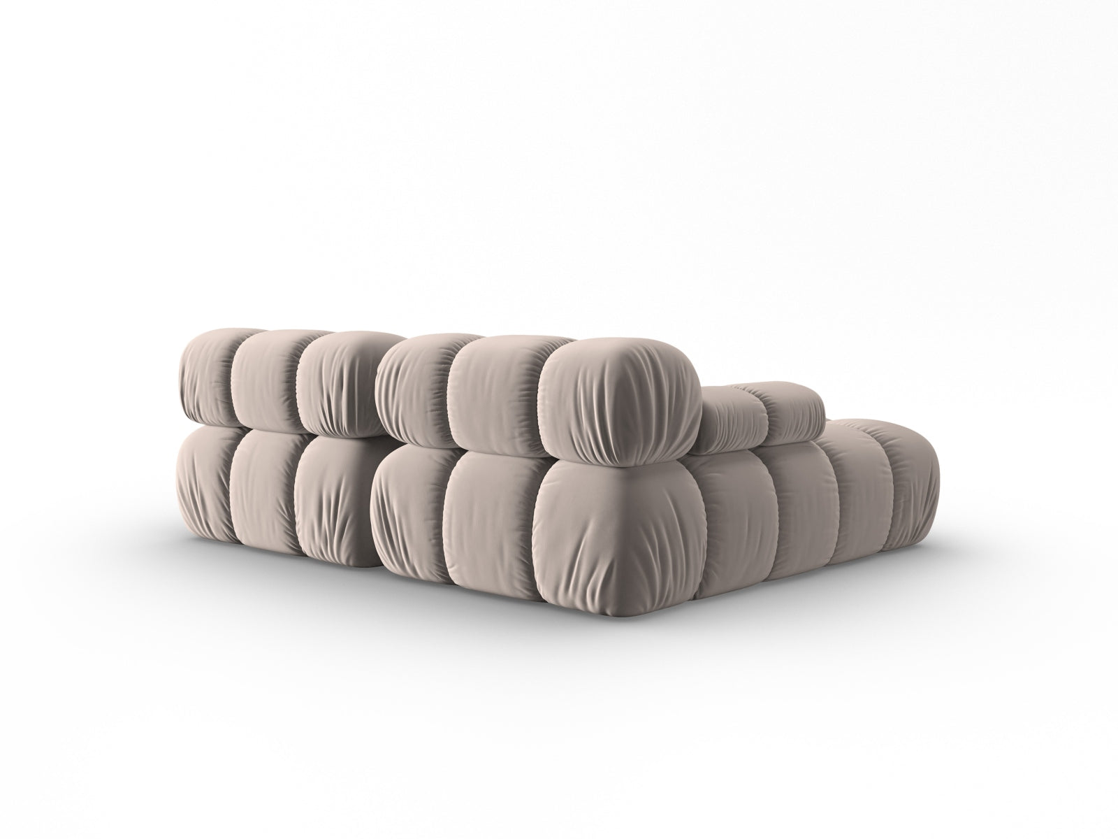 Erleben Sie das Bellis Velour Ecksofa links – ein stilvolles 3-Sitzer Sofa mit 155 cm, das durch hochwertigen Velourstoff und flexible Gestaltungsmöglichkeiten überzeugt.