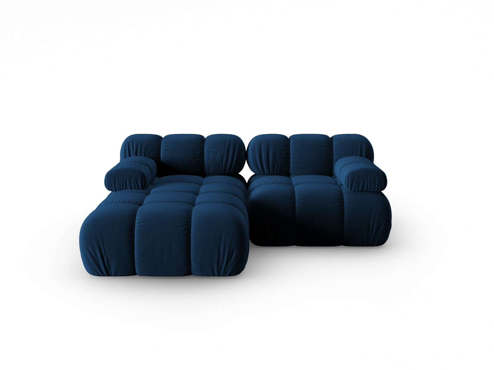 Bellis Velour modulares Ecksofa links 3 Sitzer 155cm in Royal Blue präsentiert im Onlineshop von KAQTU Design AG. Ecksofa links ist von Micadoni