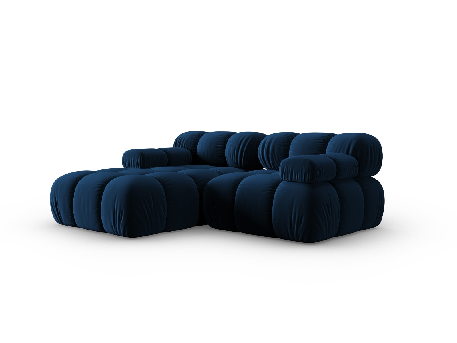 Erleben Sie das Bellis Velour Ecksofa links von Micadoni – ein modulares 3-Sitzer Sofa (155 cm), das Komfort und Eleganz in Ihr Zuhause bringt.