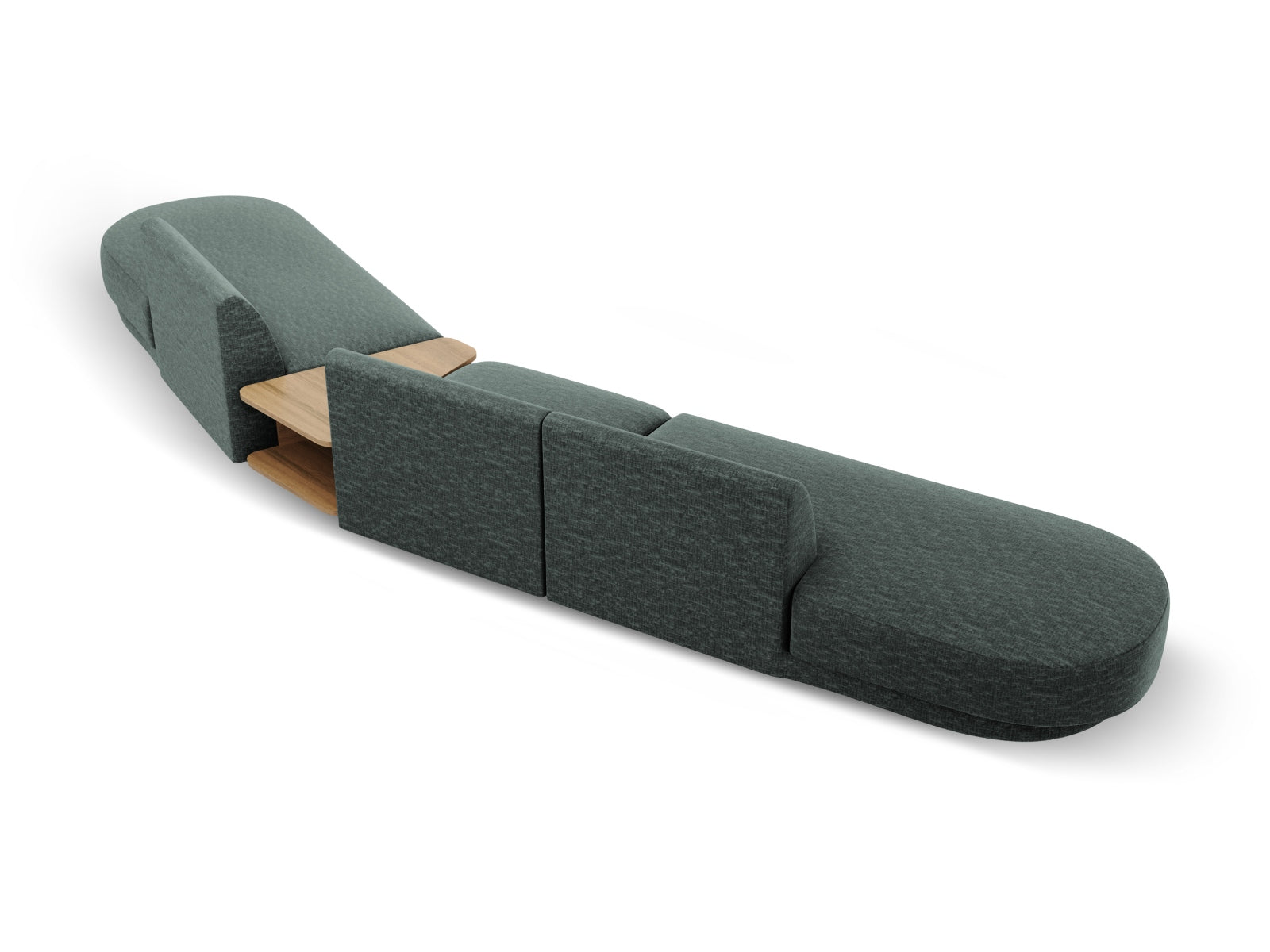 Erleben Sie das Miley Modulares Sofa rechts 5 Sitzer von Micadoni – ein stilvolles, anpassbares Möbelstück, das Komfort und Eleganz vereint.