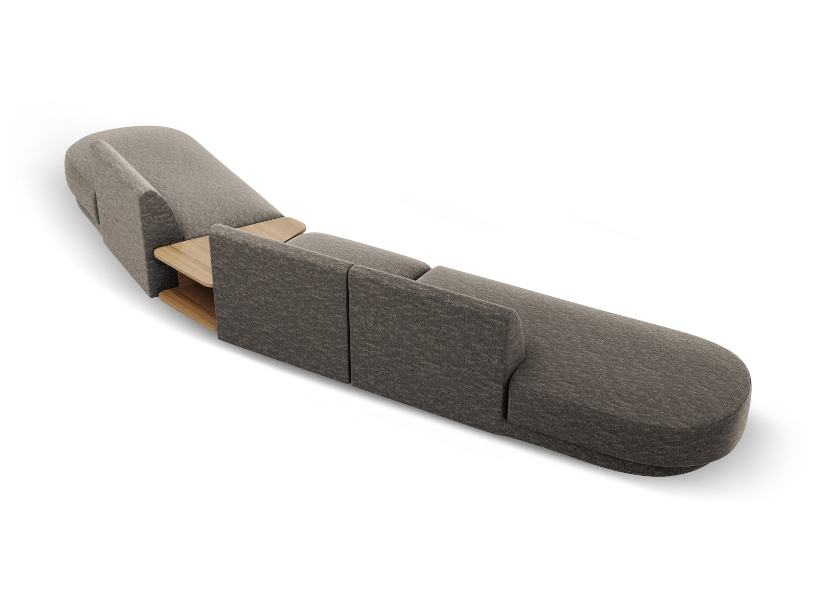 Erleben Sie das Miley Modulares Sofa rechts 5 Sitzer von Micadoni – ein stilvolles, anpassbares Möbelstück, das Komfort und Eleganz vereint.
