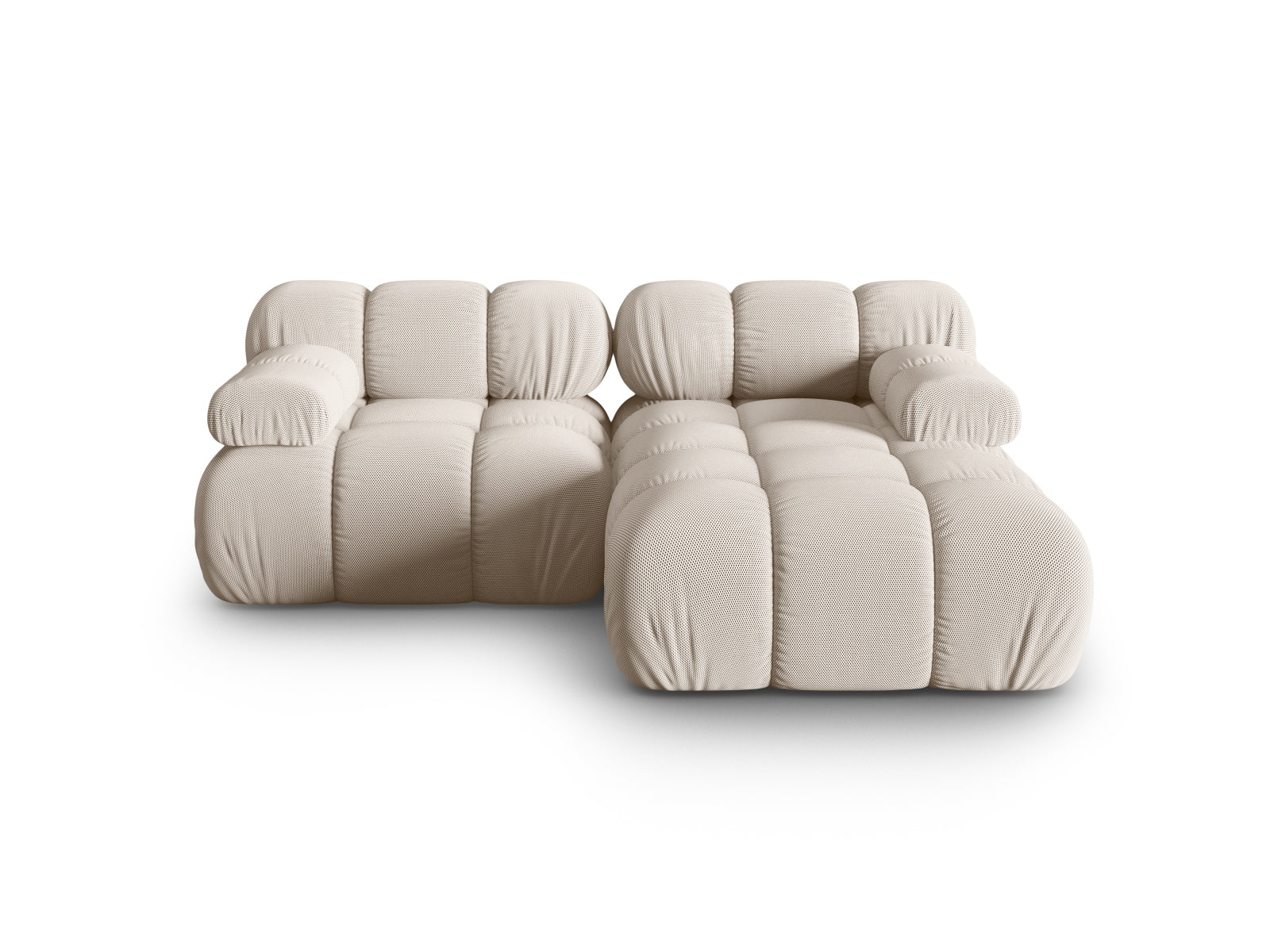Bellis Modulares Ecksofa rechts 3 Sitzer 155cm in Light Beige-Sonic präsentiert im Onlineshop von KAQTU Design AG. L-Sofa rechts ist von Micadoni