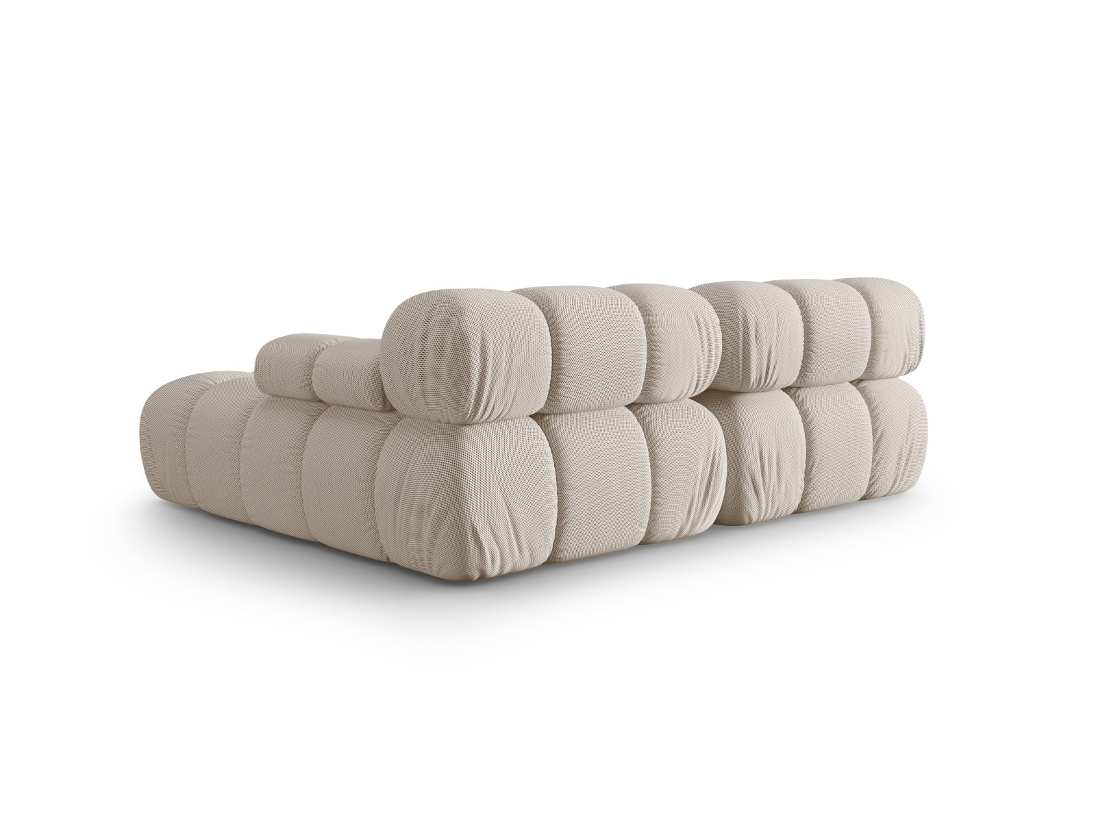 Elegantes, modulares Ecksofa Bellis in sanftem Beige, 3-Sitzer, rechte Variante, ideal für stilvolle Wohnräume und entspannte Stunden.