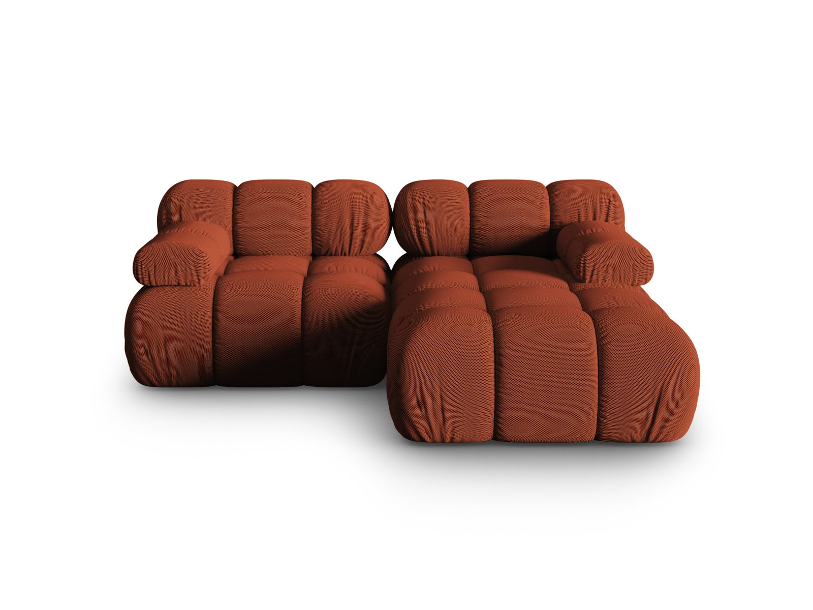 Bellis Modulares Ecksofa rechts 3 Sitzer 155cm in Brick präsentiert im Onlineshop von KAQTU Design AG. Ecksofa ist von Micadoni