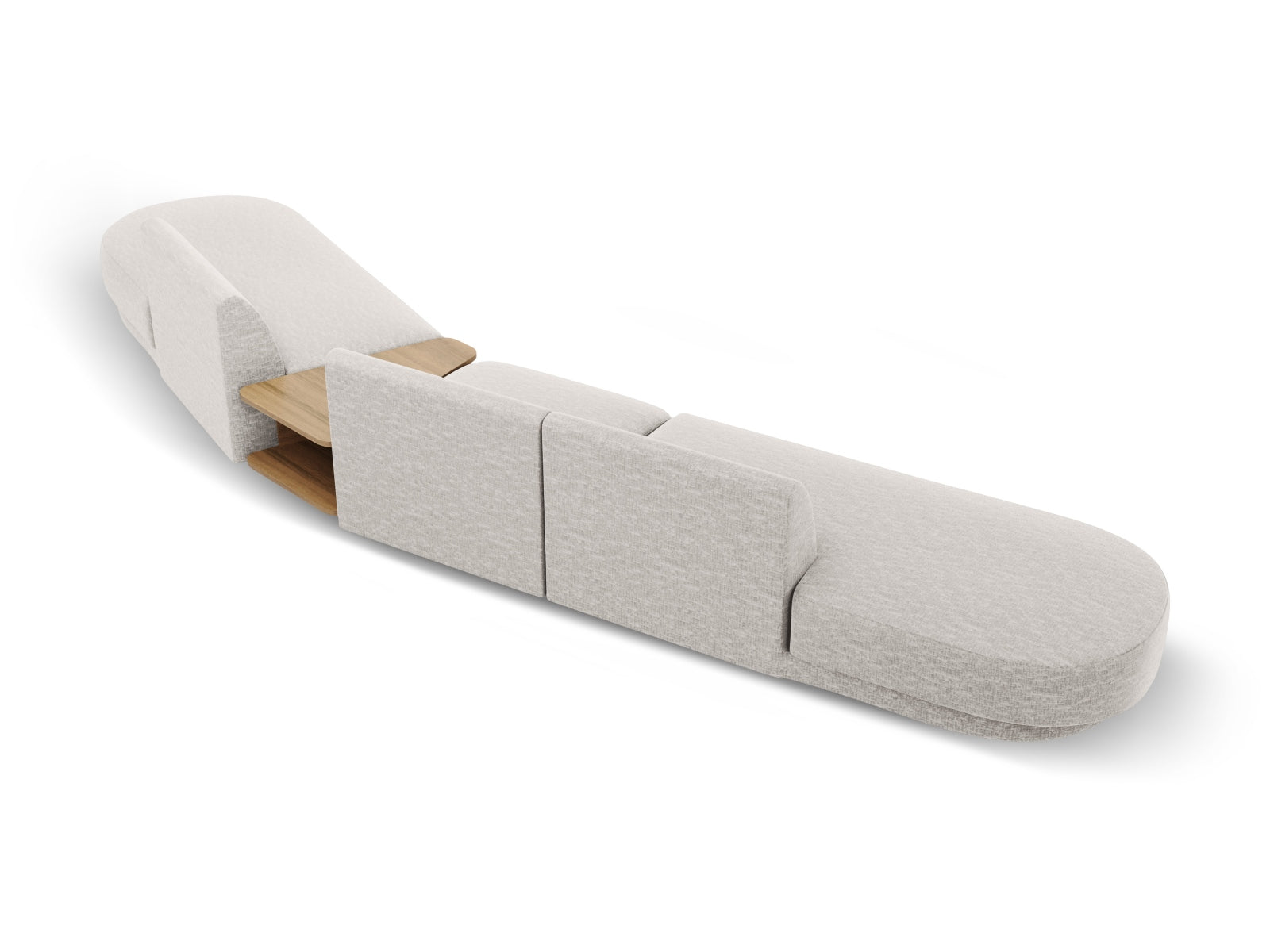 Erleben Sie das Miley Modulares Sofa rechts 5 Sitzer von Micadoni – ein stilvolles, anpassbares Möbelstück, das Komfort und Eleganz vereint.