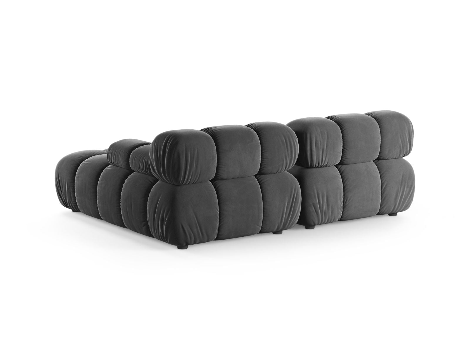 Elegantes 3-Sitzer Ecksofa Bellis in zeitlosem Grau, rechtsseitig, ideal für stilvolle und einladende Wohnräume.