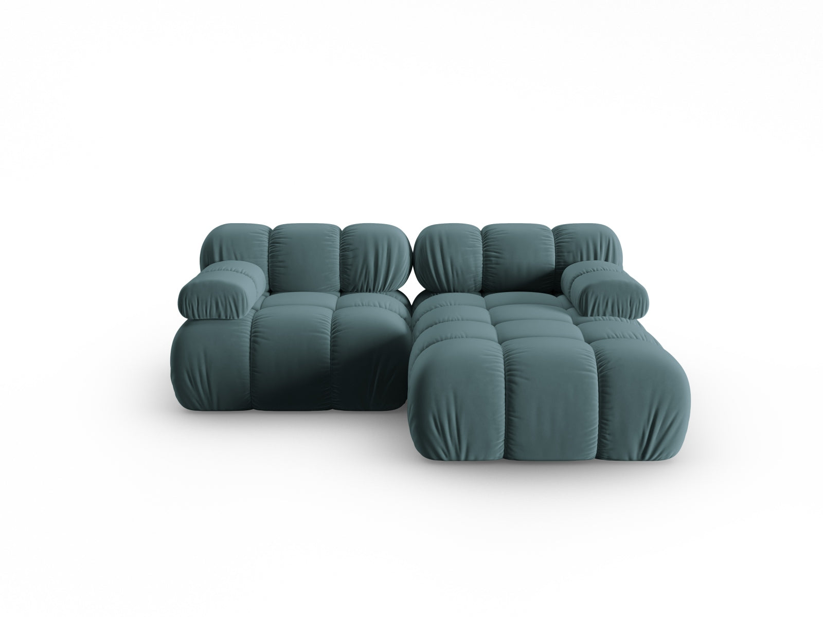 Bellis Velour modulares Ecksofa rechts 3 Sitzer 155cm in Turquoise präsentiert im Onlineshop von KAQTU Design AG. Ecksofa rechts ist von Micadoni