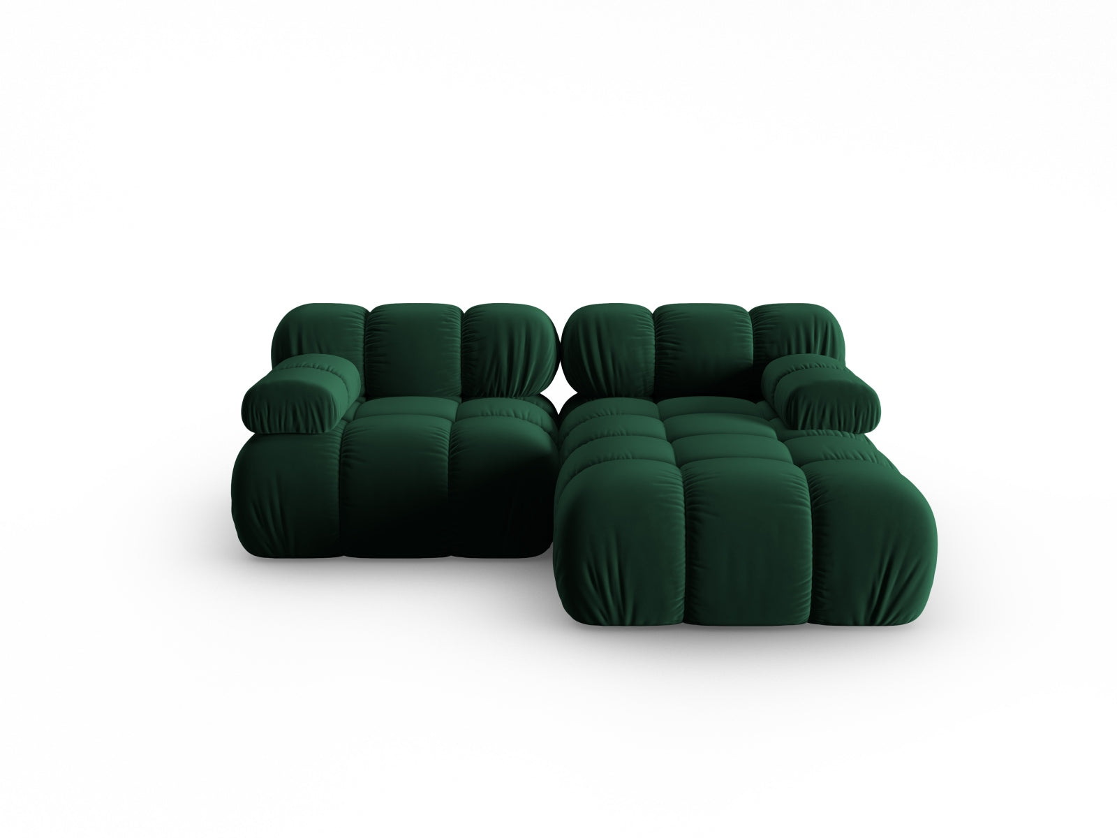 Bellis Velour modulares Ecksofa rechts 3 Sitzer 155cm in Bottle Green präsentiert im Onlineshop von KAQTU Design AG. Ecksofa rechts ist von Micadoni