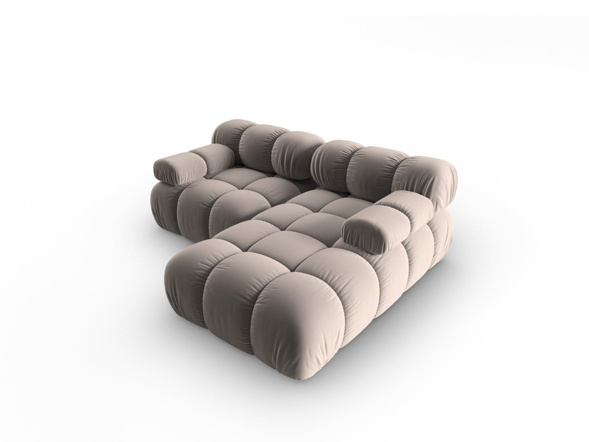 Bellis Velour modulares Ecksofa rechts 3 Sitzer 155cm in Cappuccino-Bluvel präsentiert im Onlineshop von KAQTU Design AG. Ecksofa rechts ist von Micadoni