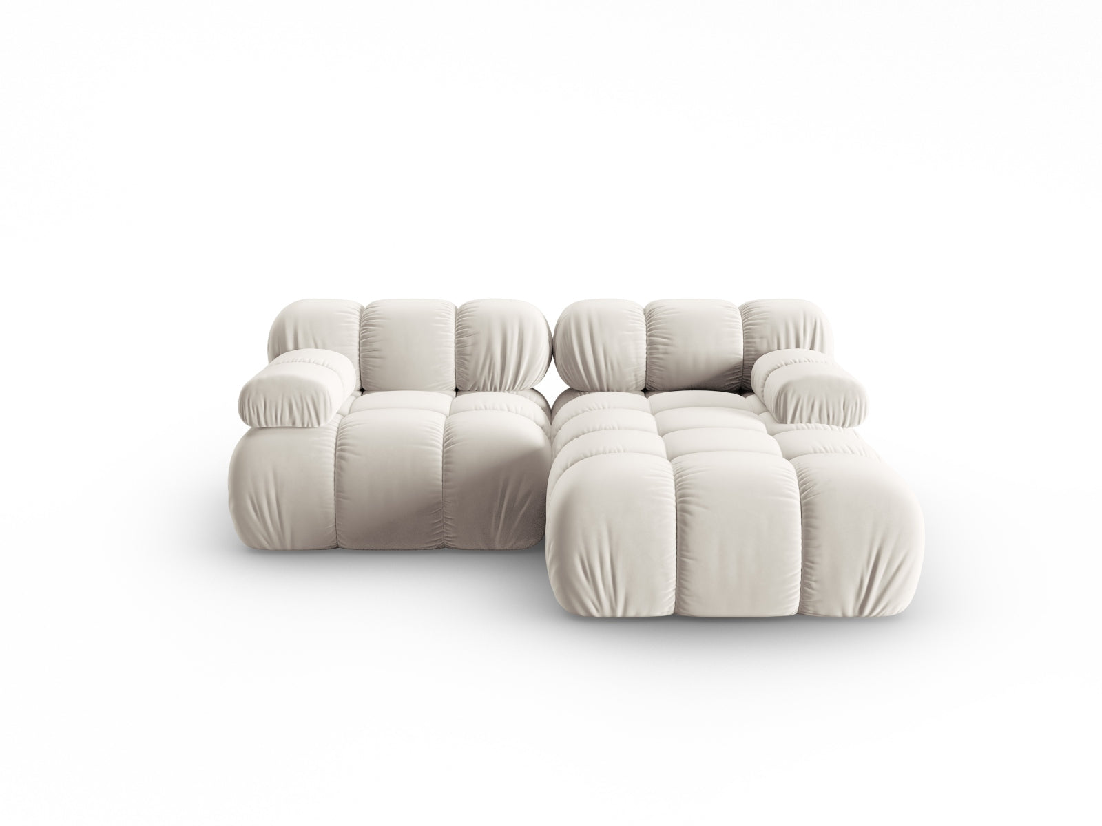 Bellis Velour modulares Ecksofa rechts 3 Sitzer 155cm in Dark Beige präsentiert im Onlineshop von KAQTU Design AG. Ecksofa rechts ist von Micadoni
