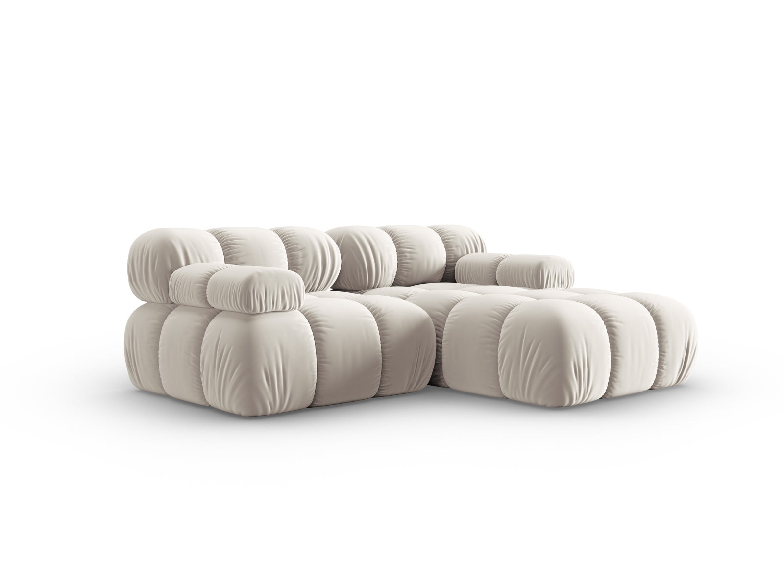 Erleben Sie das Bellis Velour Ecksofa rechts 3-Sitzer 155cm von Micadoni – ein elegantes, modulares Sofa, das Komfort und Stil in Ihr Wohnzimmer bringt.