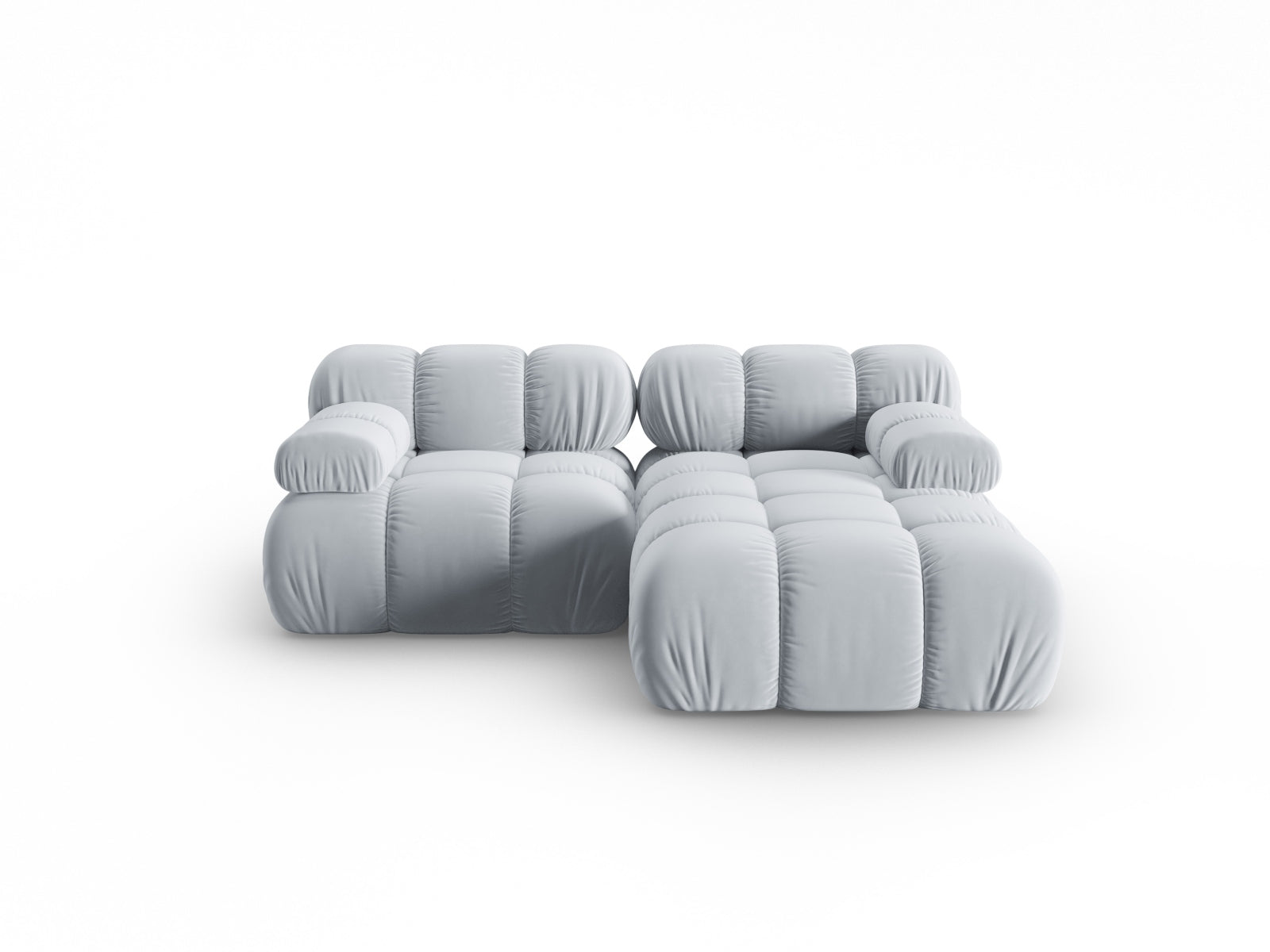 Bellis Velour modulares Ecksofa rechts 3 Sitzer 155cm in Light Blue präsentiert im Onlineshop von KAQTU Design AG. Ecksofa rechts ist von Micadoni