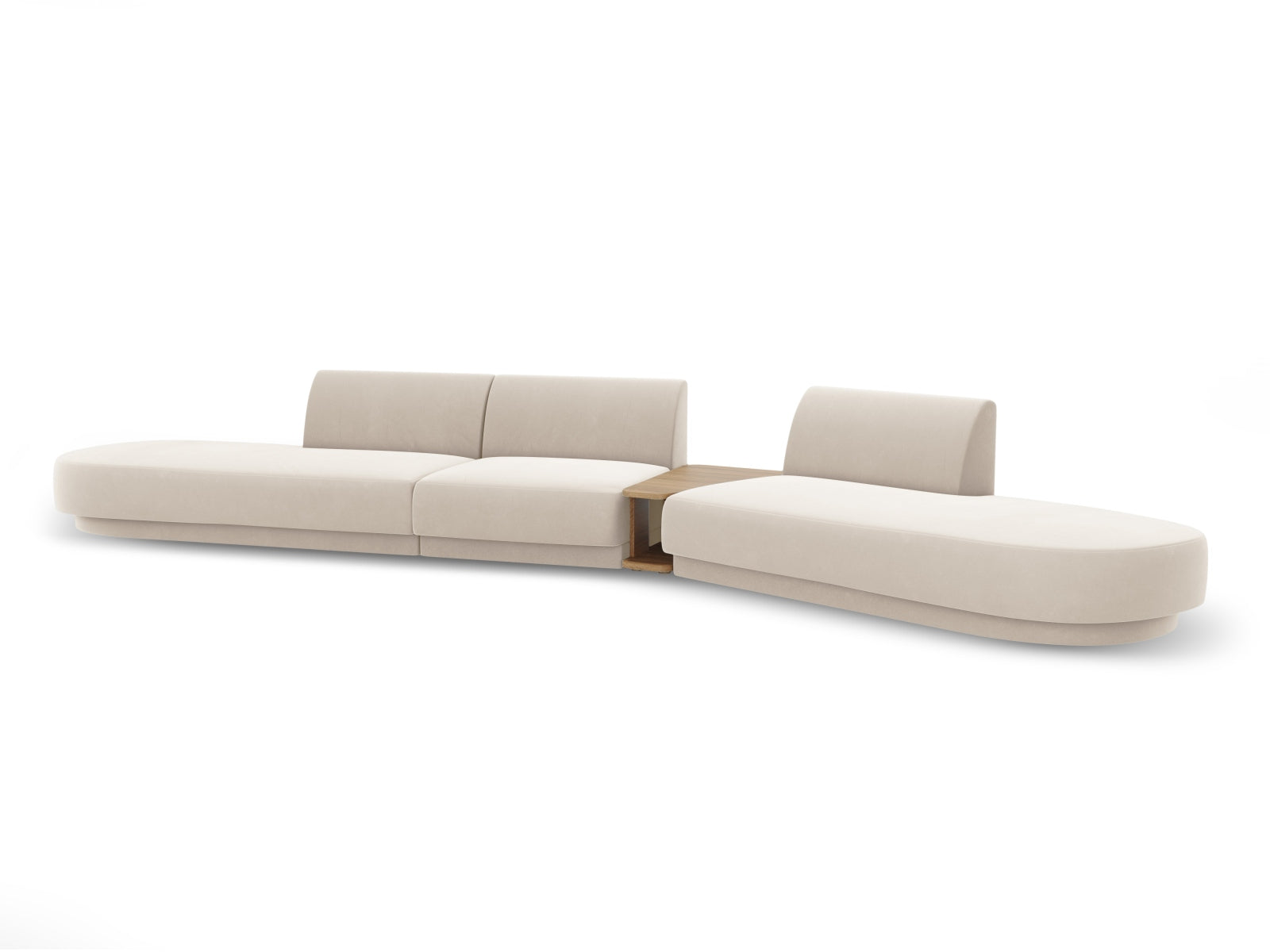 Entdecken Sie das Miley Velour Sofa von Micadoni: Ein stilvolles 5-Sitzer-Sofa mit modularer Flexibilität und hochwertigem Velour für höchsten Komfort.