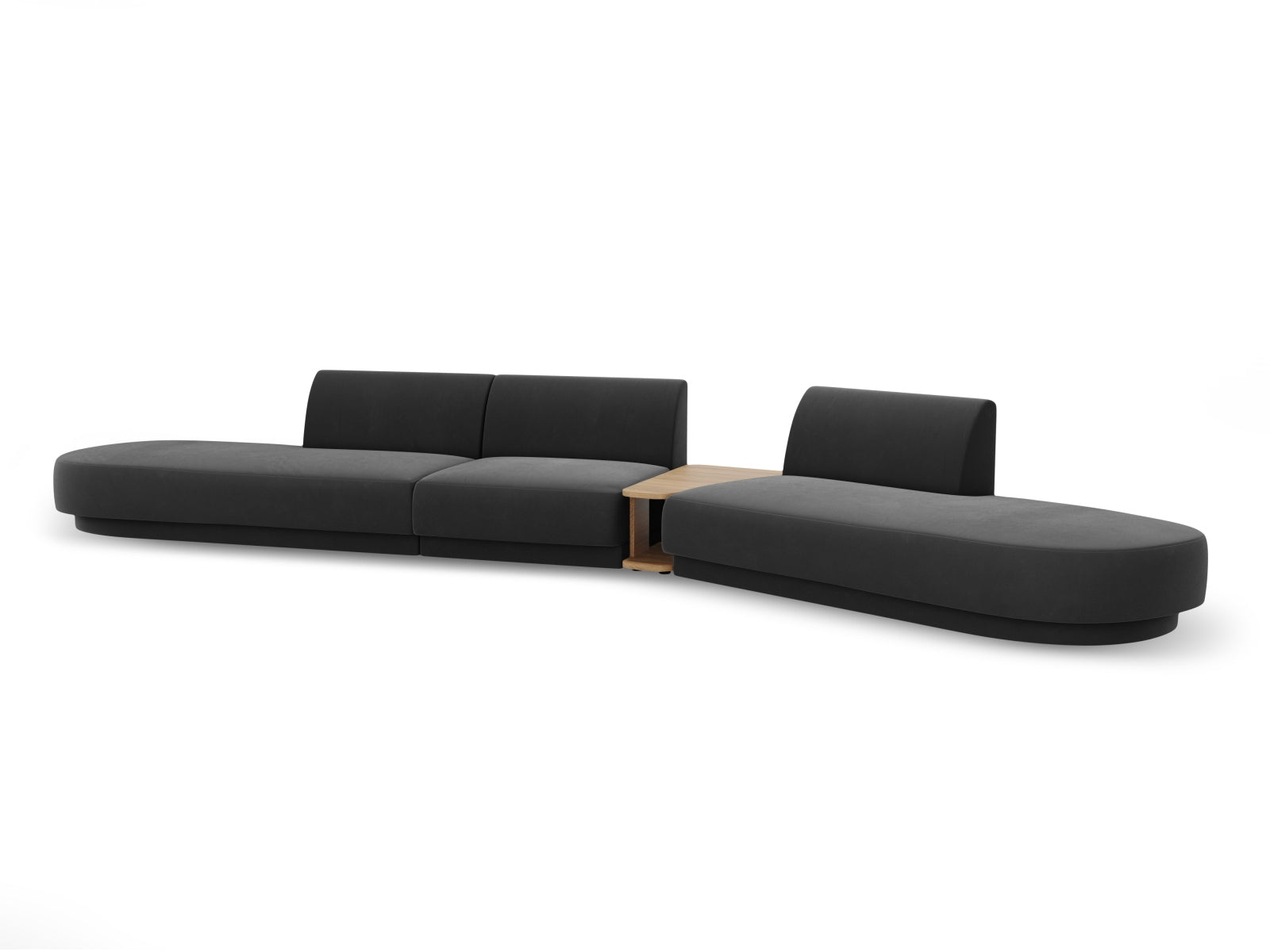 Entdecken Sie das Miley Velour Sofa von Micadoni: Ein stilvolles 5-Sitzer-Sofa mit modularer Flexibilität und hochwertigem Velour für höchsten Komfort.
