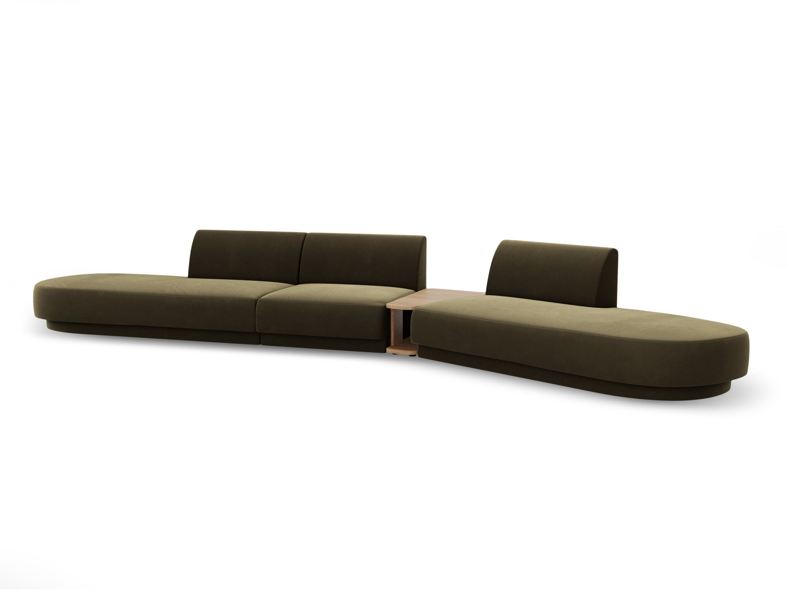 Entdecken Sie das Miley Velour Sofa von Micadoni: Ein stilvolles 5-Sitzer-Sofa mit modularer Flexibilität und hochwertigem Velour für höchsten Komfort.