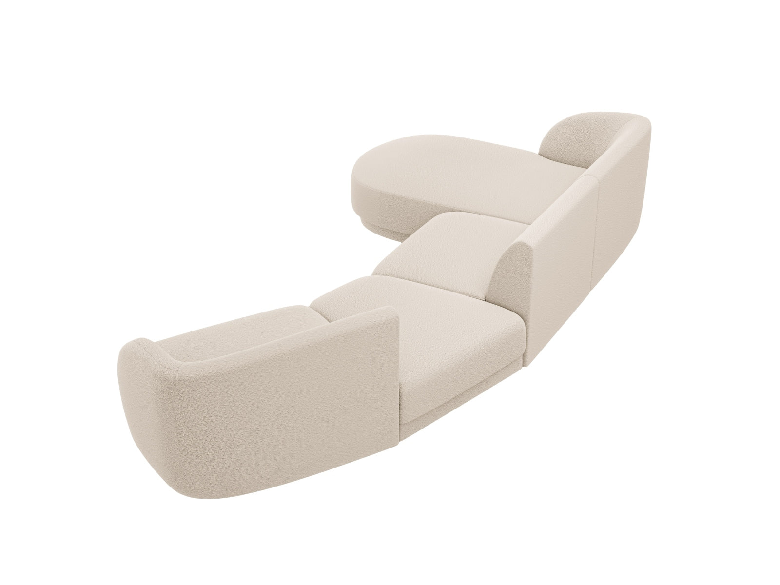 Entdecken Sie das elegante Miley Modulare Sofa links 4 Sitzer von Micadoni – perfekt für stilvolle Wohnräume und entspannte Stunden.