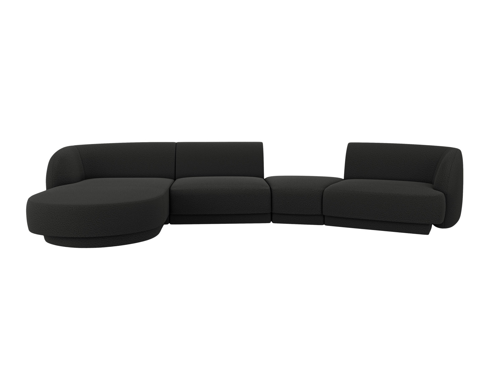 Entdecken Sie das elegante Miley Modulare Sofa links 4 Sitzer von Micadoni – perfekt für stilvolle Wohnräume und entspannte Stunden.