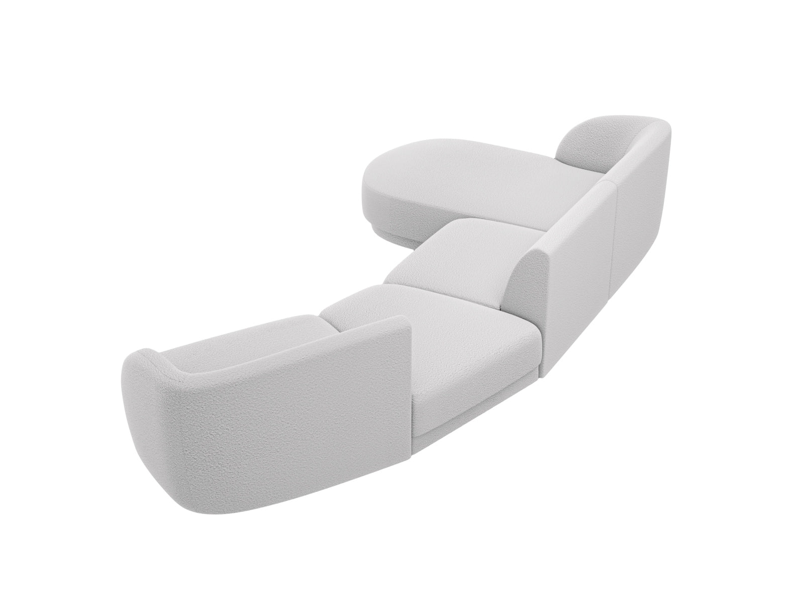 Entdecken Sie das Miley Modulare Sofa links 4 Sitzer von Micadoni – ein stilvolles, anpassbares Sofa, das Komfort und Eleganz in Ihr Zuhause bringt.