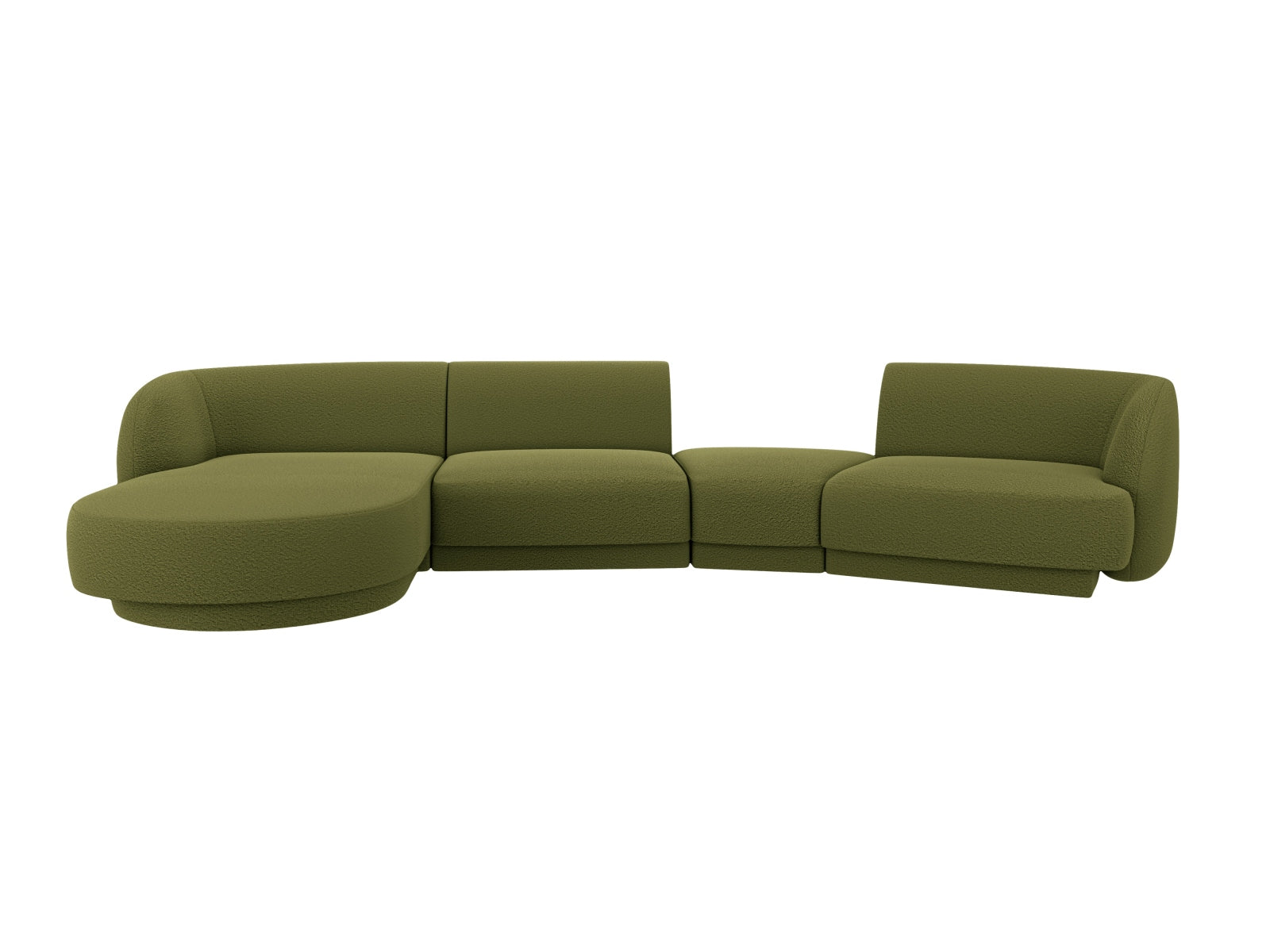 Entdecken Sie das Miley Modulare Sofa links 4 Sitzer von Micadoni – stilvoll, anpassbar und perfekt für entspannte Momente in Ihrem Wohnzimmer.