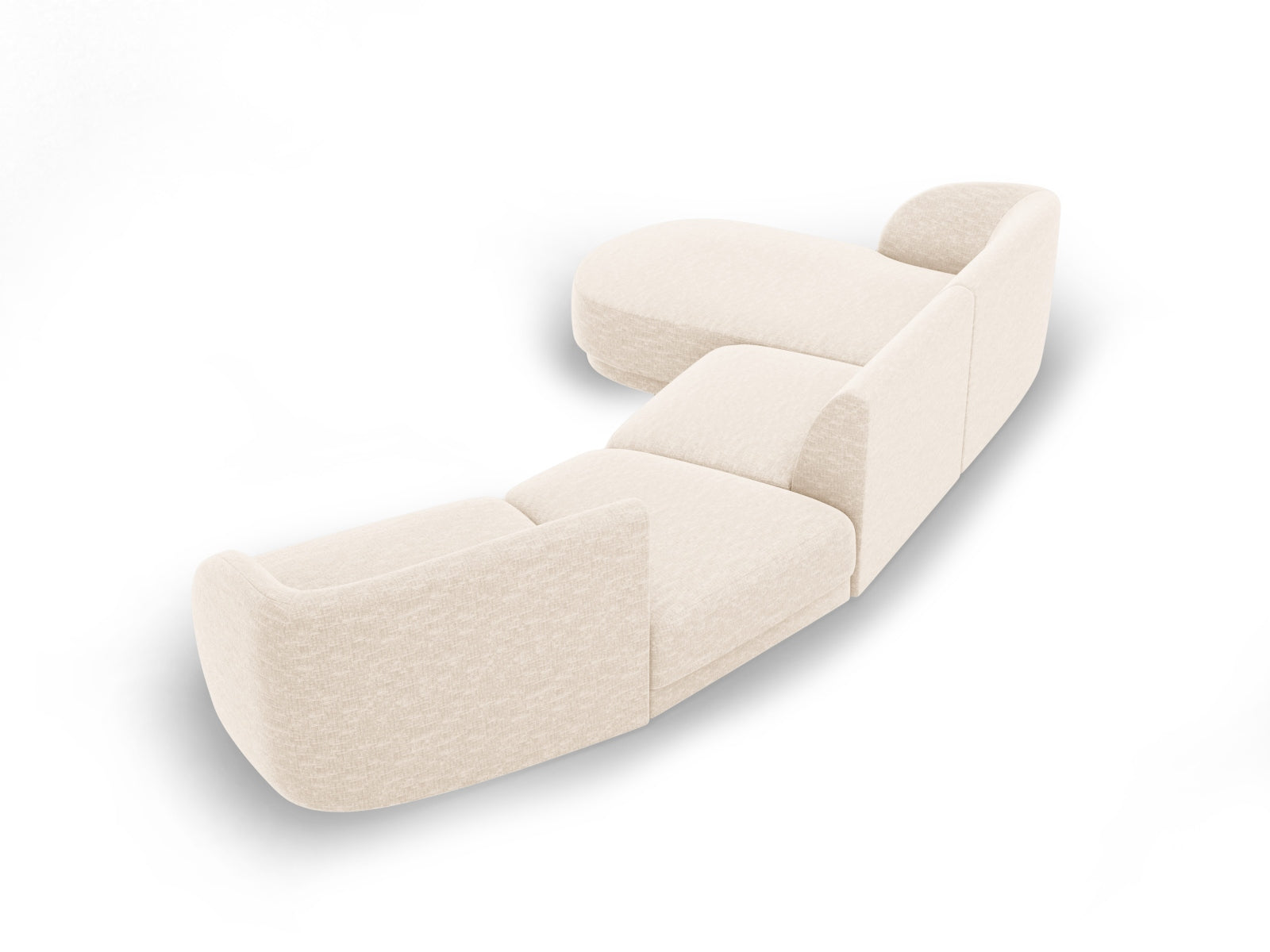 Entdecken Sie das elegante Miley Modulare Sofa links 4 Sitzer von Micadoni – perfekt für stilvolle Wohnräume und gemütliche Abende.