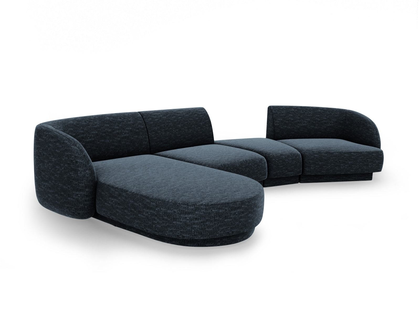 Erleben Sie das Miley Modulare Sofa links 4 Sitzer von Micadoni – ein elegantes, flexibles Möbelstück für höchsten Komfort in Ihrem Wohnzimmer.