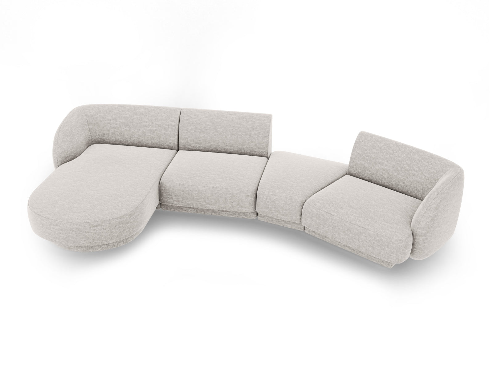 Entdecken Sie das Miley Modulare Sofa links 4 Sitzer von Micadoni – stilvoll, komfortabel und anpassbar für Ihr modernes Zuhause.