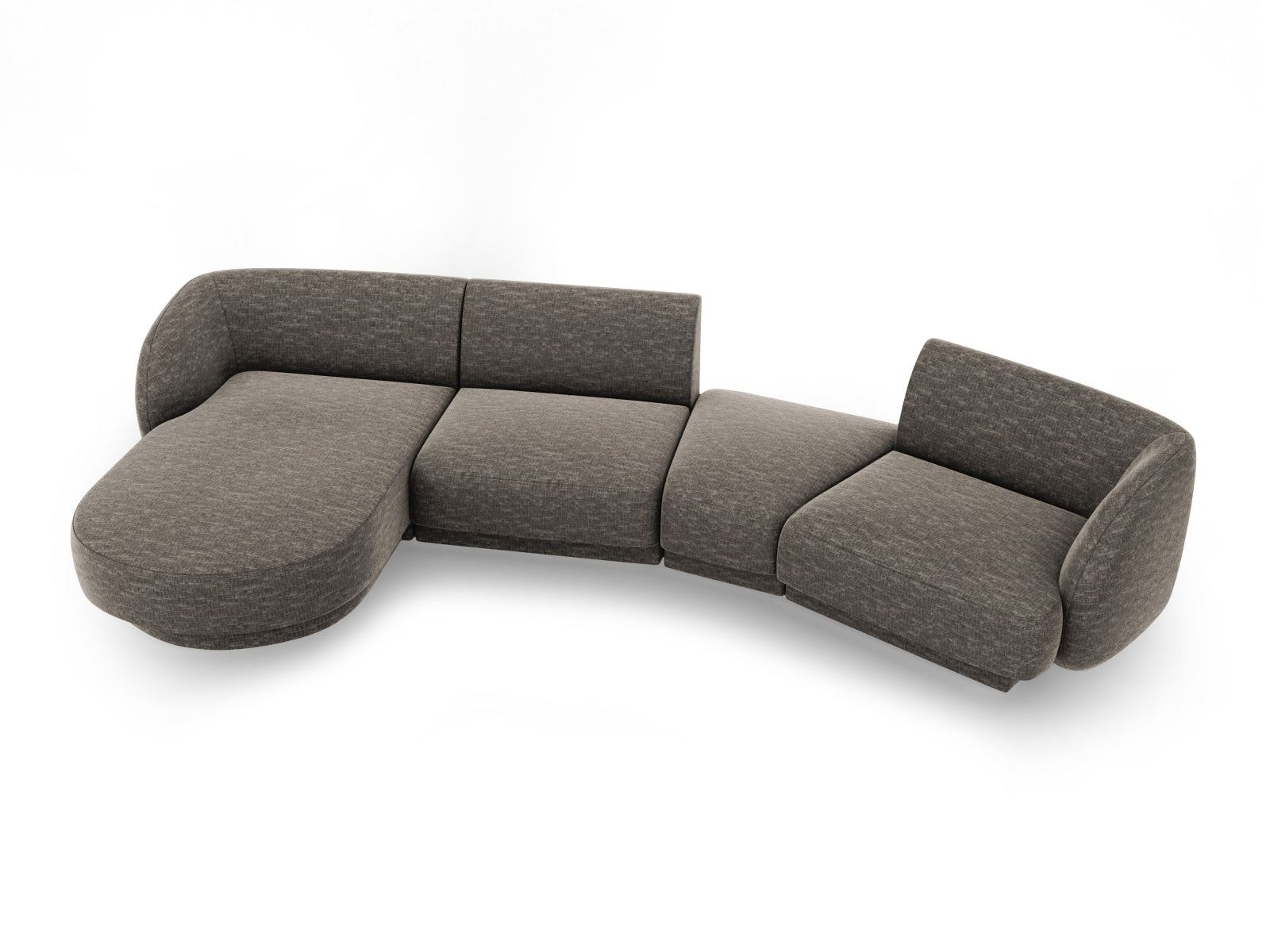 Entdecken Sie das elegante Miley Modulare Sofa links 4 Sitzer von Micadoni – perfekt für stilvolle Wohnräume und höchsten Komfort.