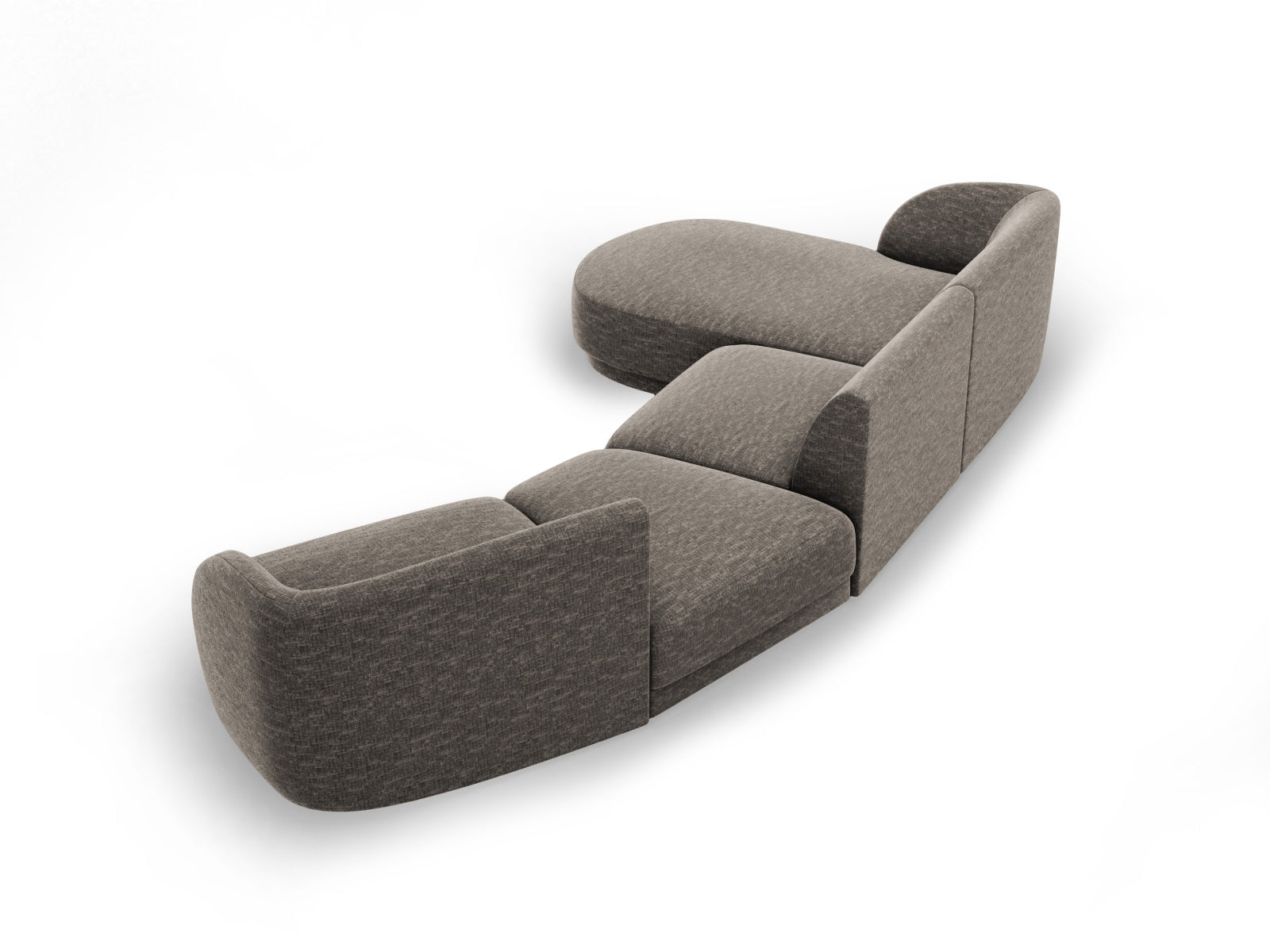 Entdecken Sie das elegante Miley Modulare Sofa links 4 Sitzer von Micadoni – perfekt für stilvolle Wohnräume und gemütliche Abende.