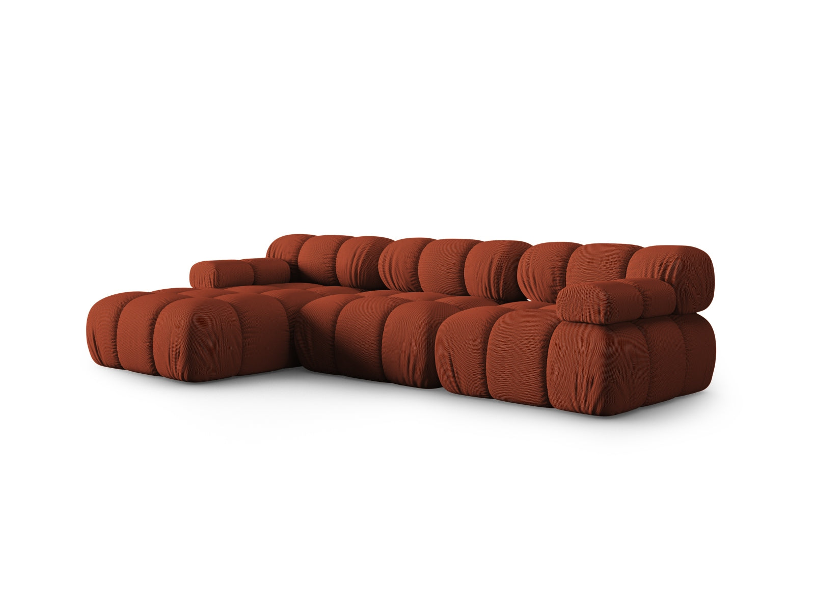 Elegantes Bellis Ecksofa links, 4-Sitzer, 155 cm, in stilvollem Brick-Sonic, ideal für moderne Wohnräume, erhältlich bei KAQTU Design AG.