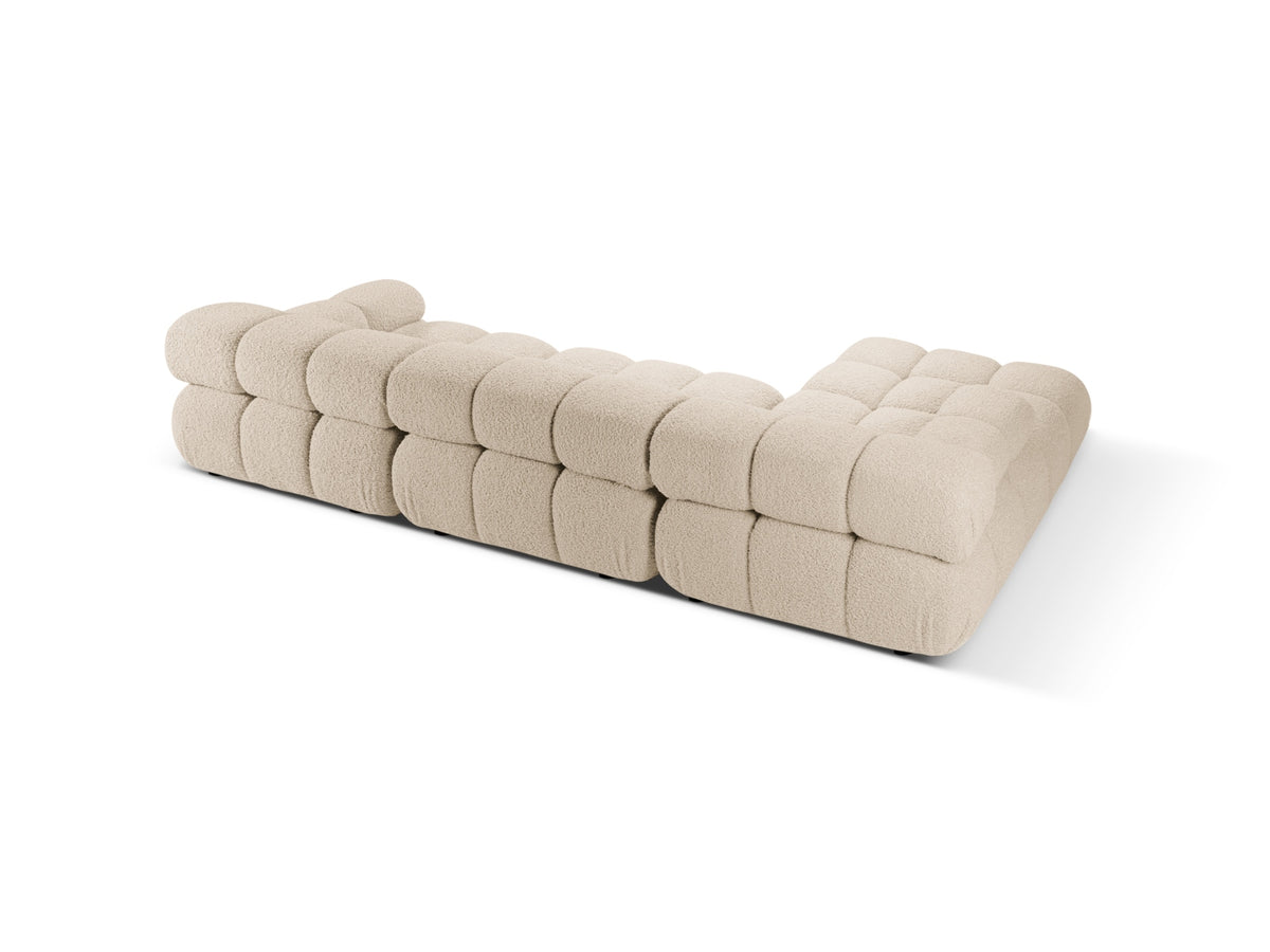 Bellis Boucle modulares Ecksofa links 4 Sitzer 155cm in Light Beige-Rolf präsentiert im Onlineshop von KAQTU Design AG. L-Sofa links ist von Micadoni
