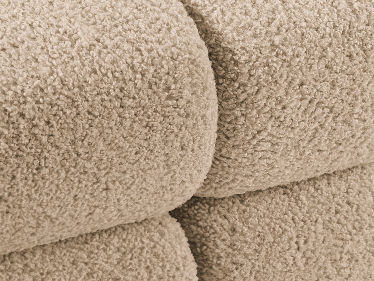 Bellis Boucle modulares Ecksofa links 4 Sitzer 155cm in Sand-Rolf präsentiert im Onlineshop von KAQTU Design AG. L-Sofa links ist von Micadoni