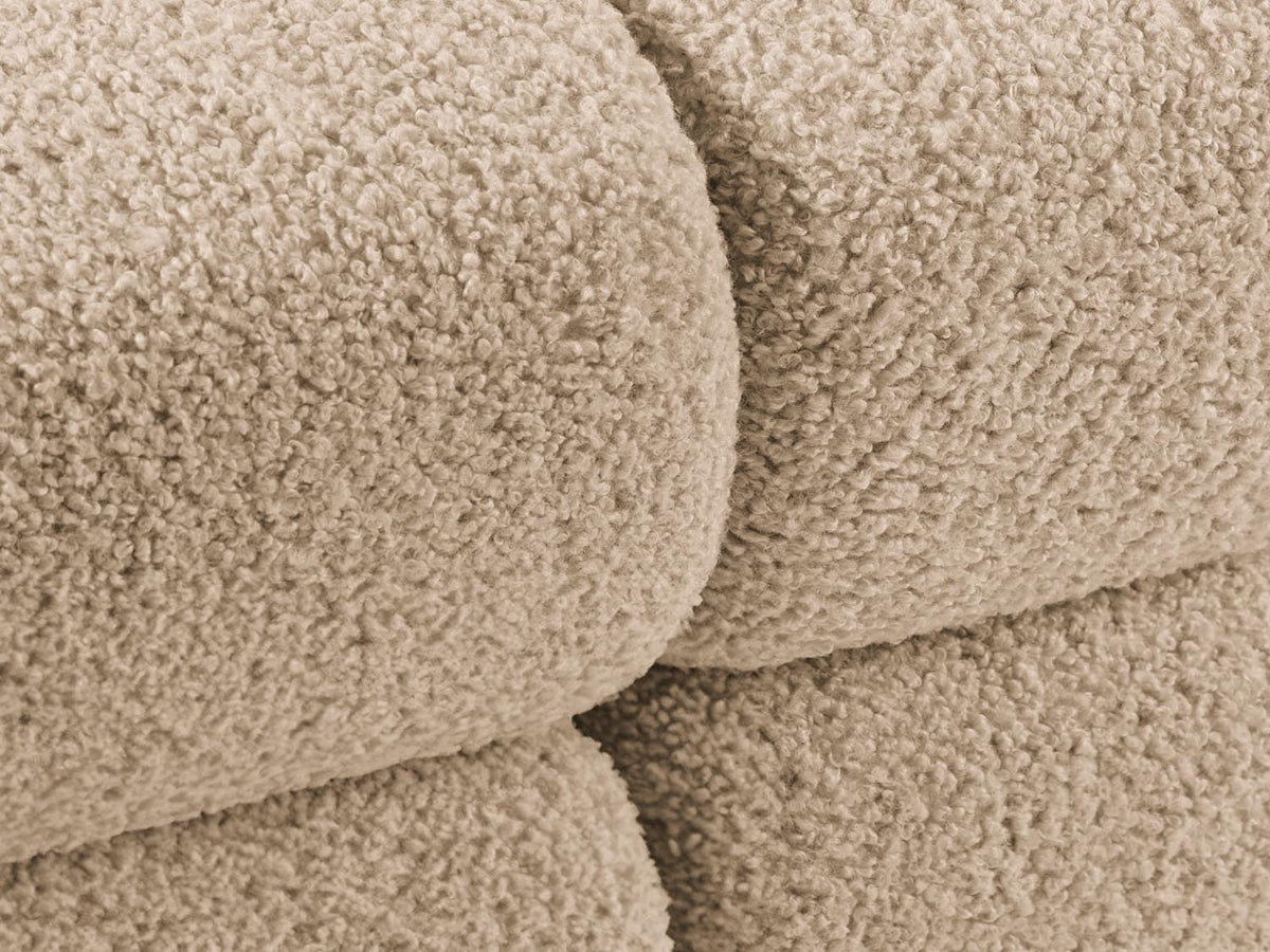 Bellis Boucle modulares Ecksofa links 4 Sitzer 155cm in Sand-Rolf präsentiert im Onlineshop von KAQTU Design AG. L-Sofa links ist von Micadoni