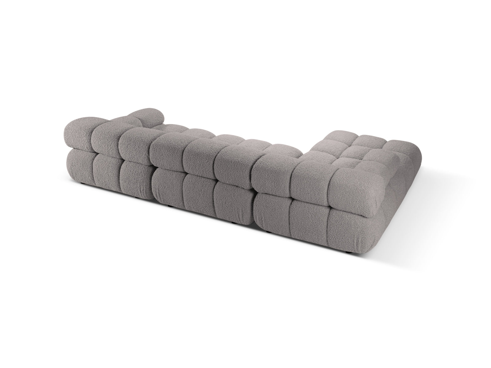 Erleben Sie das Bellis Boucle Ecksofa links von Micadoni – ein modulares 4-Sitzer Sofa mit 155 cm, das Komfort und Stil vereint.