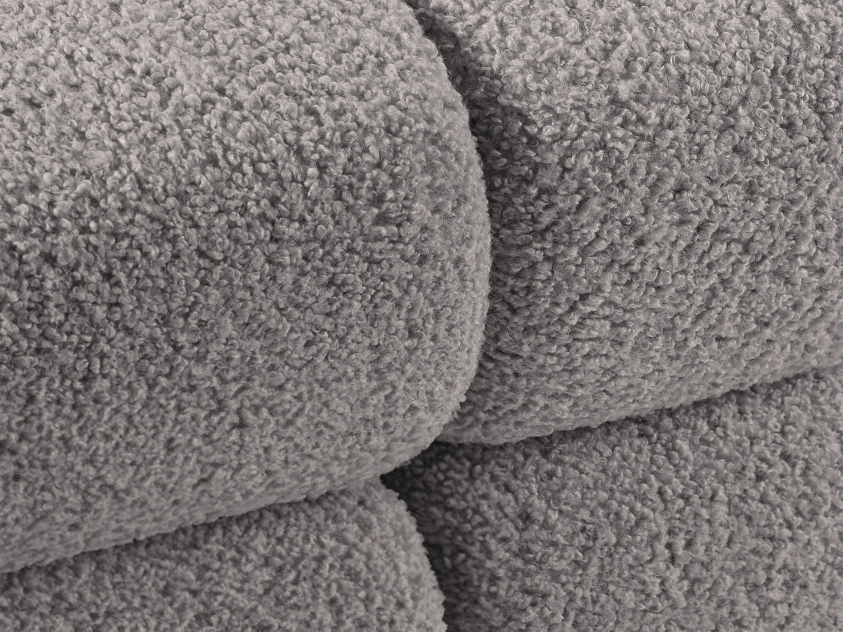 Bellis Boucle modulares Ecksofa links 4 Sitzer 155cm in Light Grey-Rolf präsentiert im Onlineshop von KAQTU Design AG. L-Sofa links ist von Micadoni