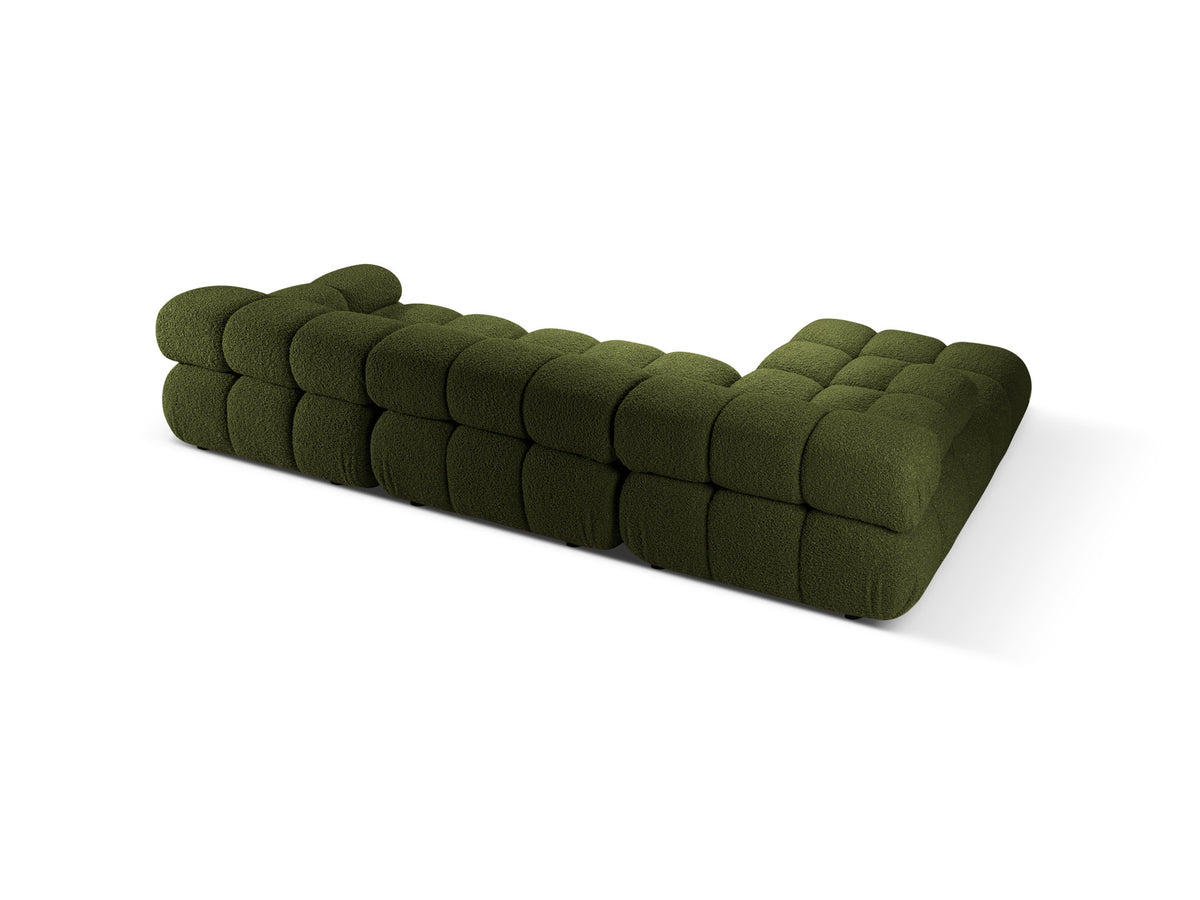 Bellis Boucle modulares Ecksofa links 4 Sitzer 155cm in Green-Rolf präsentiert im Onlineshop von KAQTU Design AG. L-Sofa links ist von Micadoni