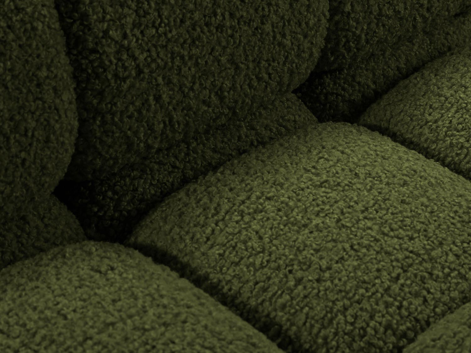 Modulares Bellis Boucle Ecksofa links, 4-Sitzer in stilvollem Grünton, perfekt für gemütliche Wohnzimmer und modernes Design von Micadoni.
