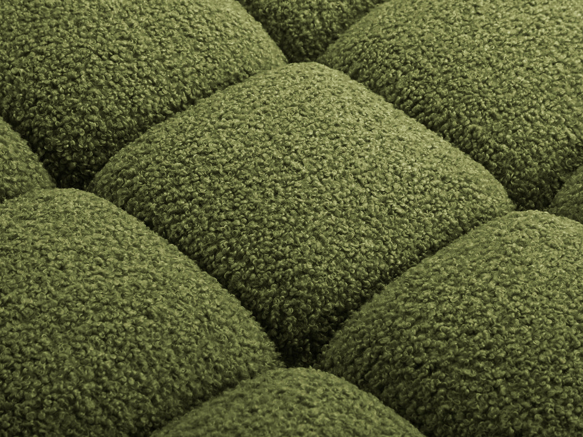 Bellis Boucle modulares Ecksofa links 4 Sitzer 155cm in Green-Rolf präsentiert im Onlineshop von KAQTU Design AG. L-Sofa links ist von Micadoni