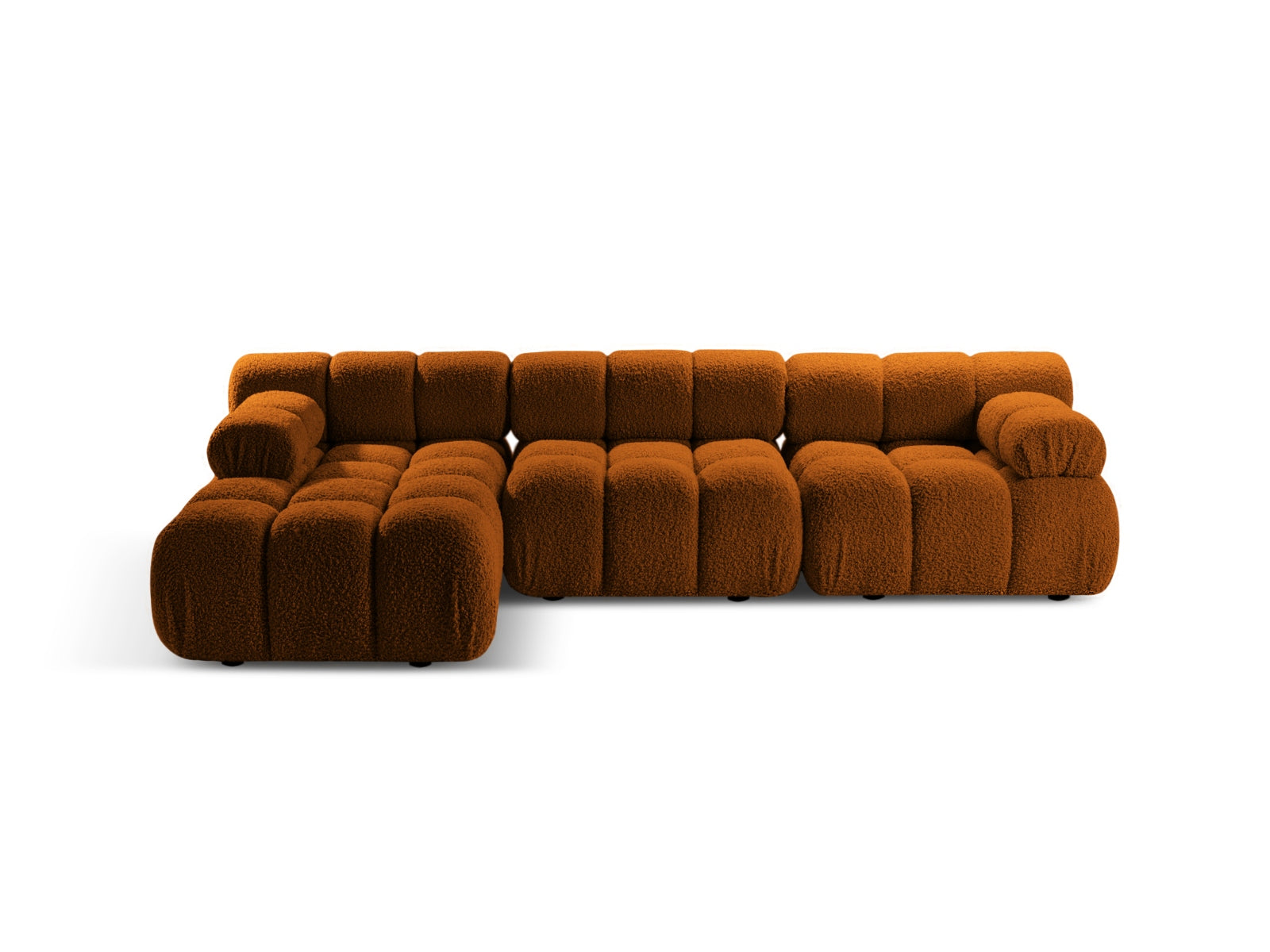 Bellis Boucle modulares Ecksofa links 4 Sitzer 155cm in Brick präsentiert im Onlineshop von KAQTU Design AG. Ecksofa links ist von Micadoni