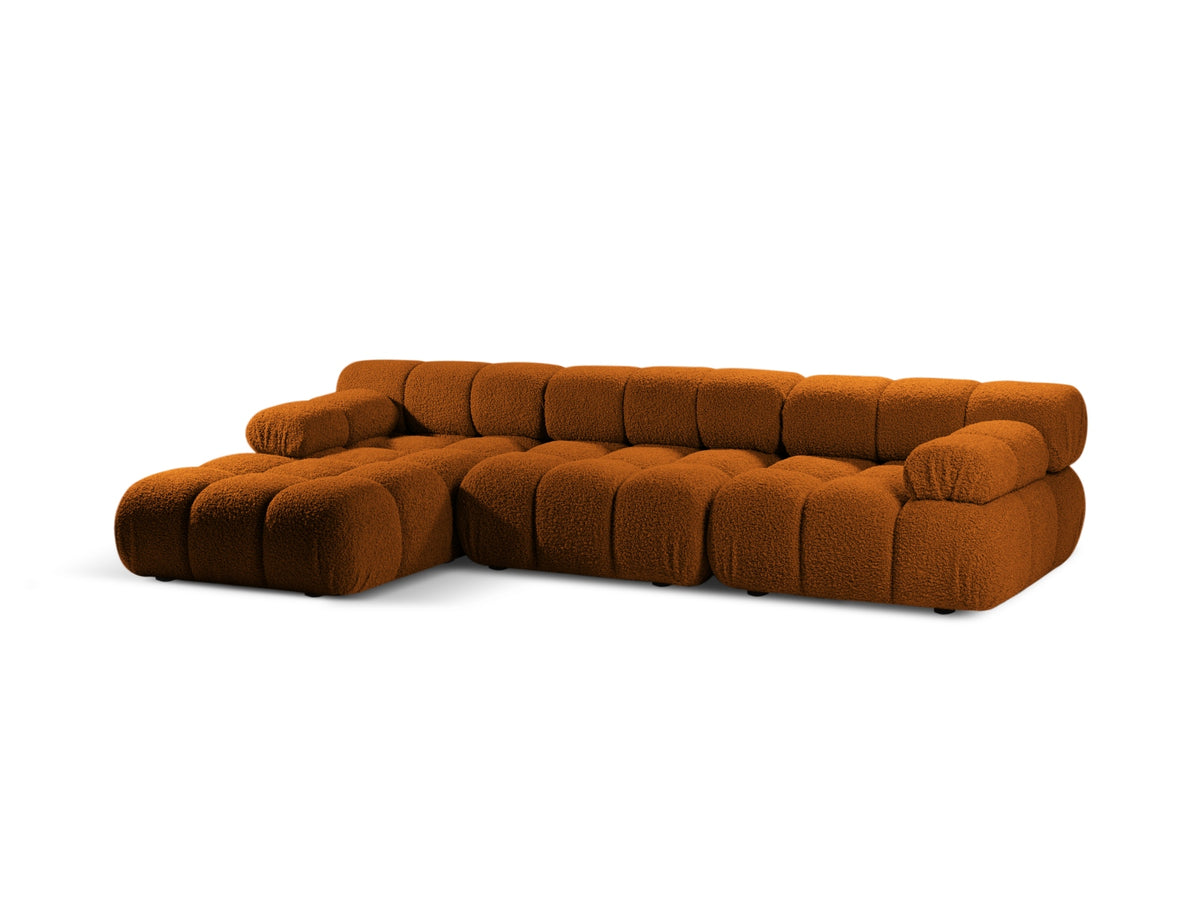 Bellis Boucle modulares Ecksofa links 4 Sitzer 155cm in Brick-Rolf präsentiert im Onlineshop von KAQTU Design AG. L-Sofa links ist von Micadoni
