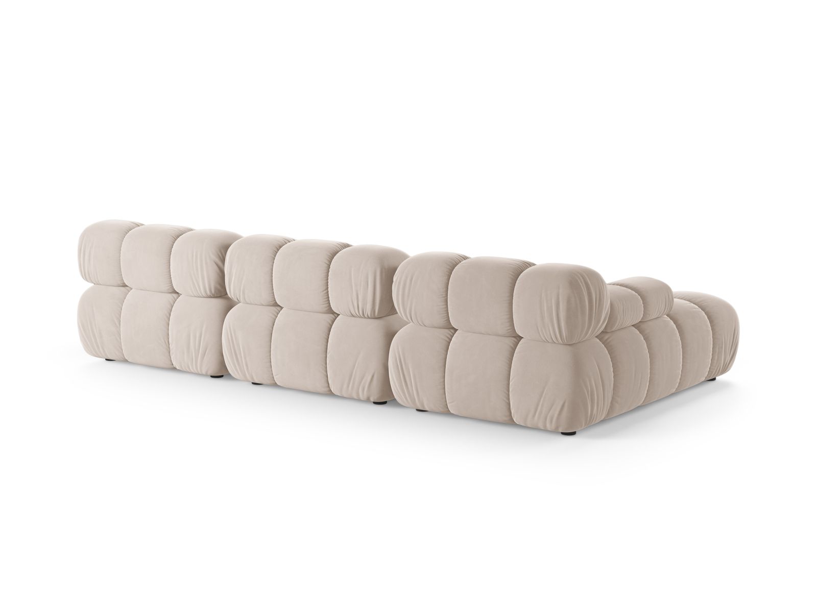Elegantes 4-Sitzer Ecksofa Bellis in hellem Beige, ideal für moderne Wohnräume und gemütliche Entspannung, erhältlich bei Micadoni.