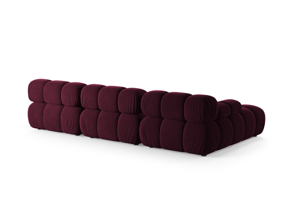 Bellis Ecksofa links von Micadoni, L-Form, Bezug Cappuccino-Liberty, schwarze Kunststoffbeine, 4-Sitzer mit Chaiselongue